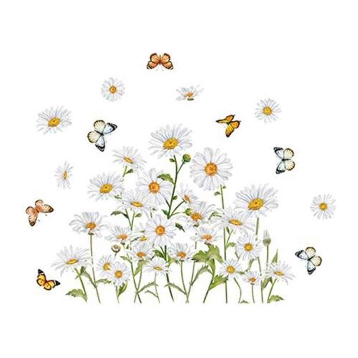 Exquisite life Fensteraufkleber mit floralem Design und Schmetterlingen, doppelseitig bedruckte Glasaufkleber für Frühling und Sommer, mehrfarbig, B/H: 30 x 40 cm - Bild 1