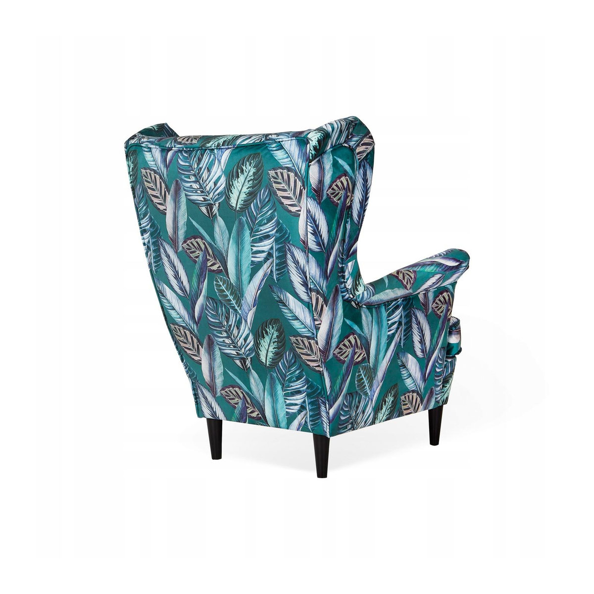 FamilyMeble ARI PRINT Ohrensessel mit Fußstütze im Scandinavian Design mit Blätter-Muster, B/T/H: 84 x 92 x 104 cm - Bild 4