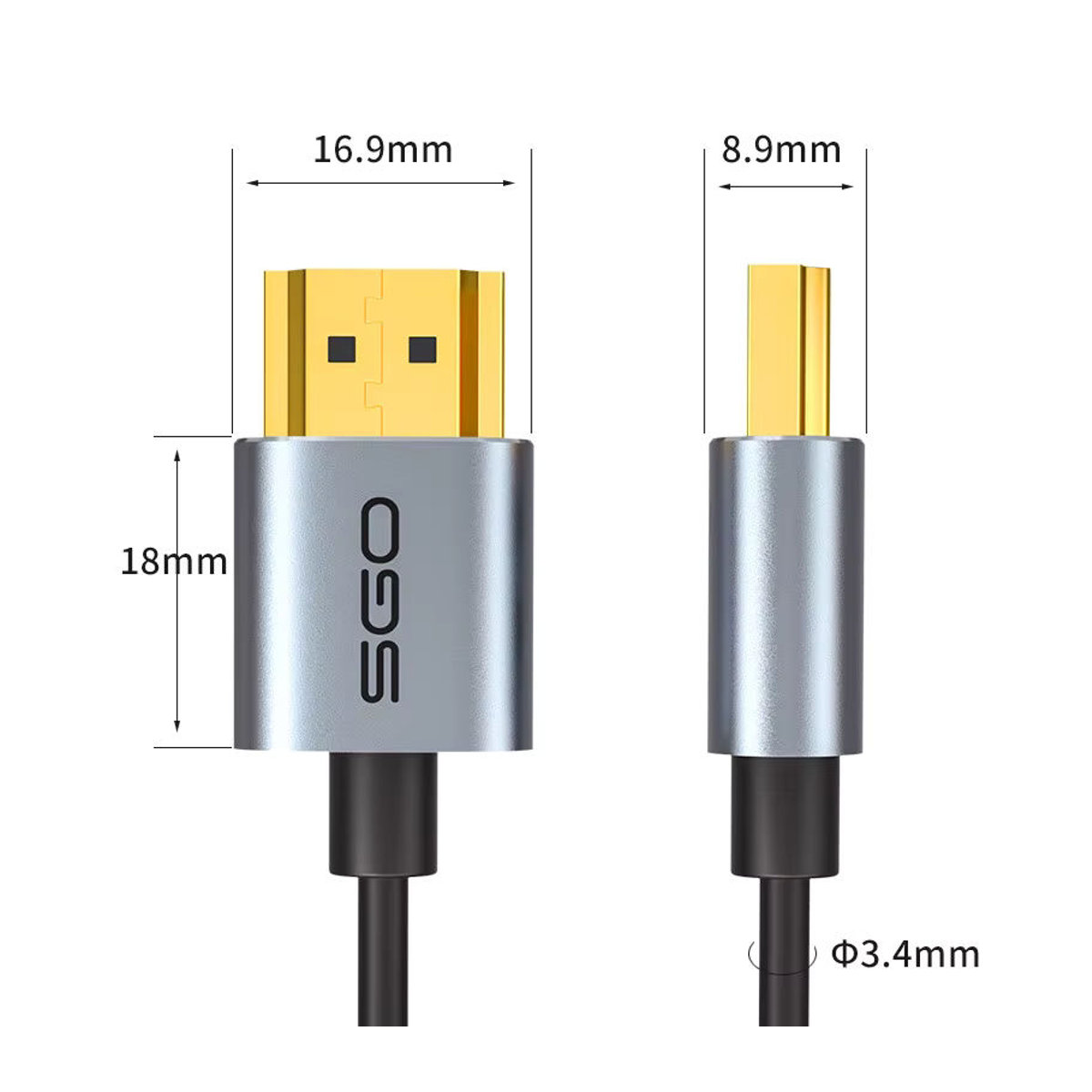 Fanakm Ultradünnes HDMI 2.1 Koaxial-Kabel in Schwarz mit 8K Unterstützung, 48 Gbit/s, eARC und HDR für PS5, TV-Box und Laptop - Bild 2