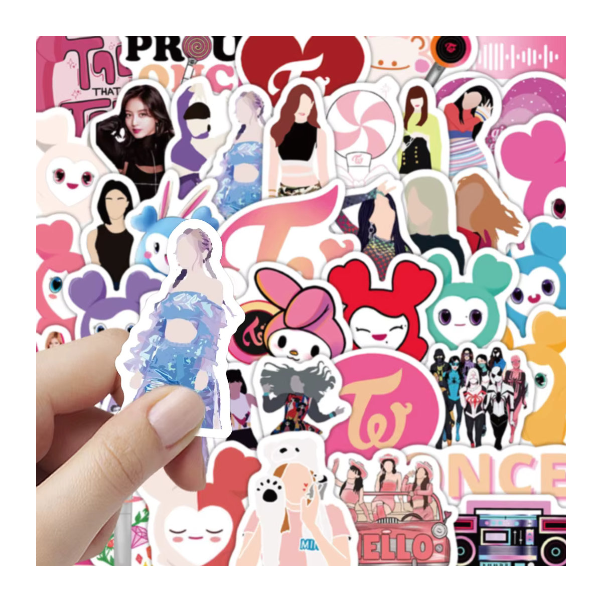 FANLU KPOP Twice Koreanische Mädchen Gruppe Aufkleber Multicolor Set für kreative Dekoration - Bild 2