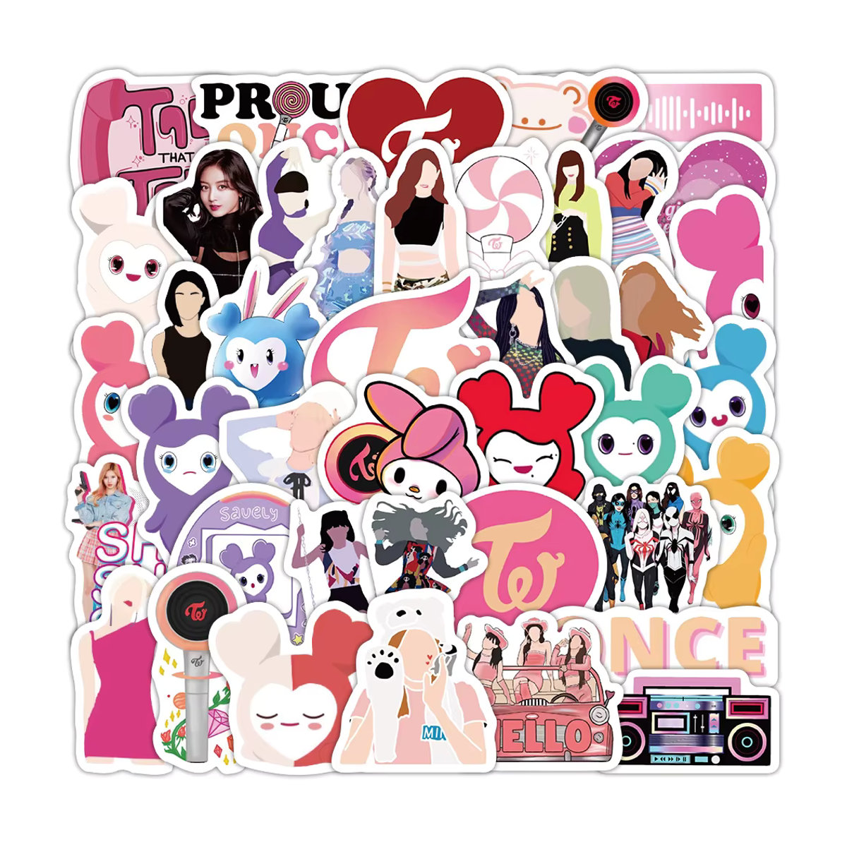 FANLU KPOP Twice Koreanische Mädchen Gruppe Aufkleber Multicolor Set für kreative Dekoration - Bild 3
