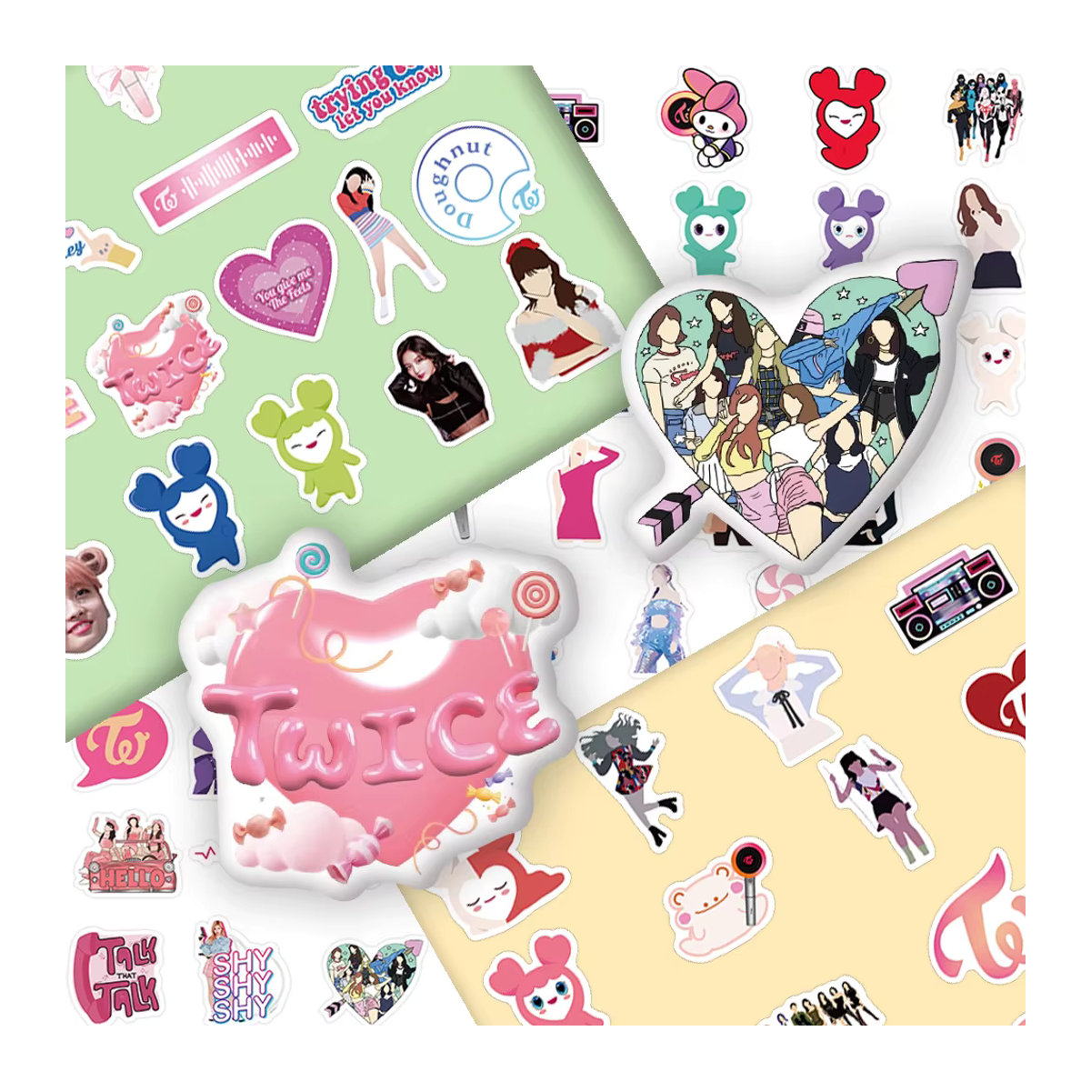 FANLU KPOP Twice Koreanische Mädchen Gruppe Aufkleber Multicolor Set für kreative Dekoration - Bild 4