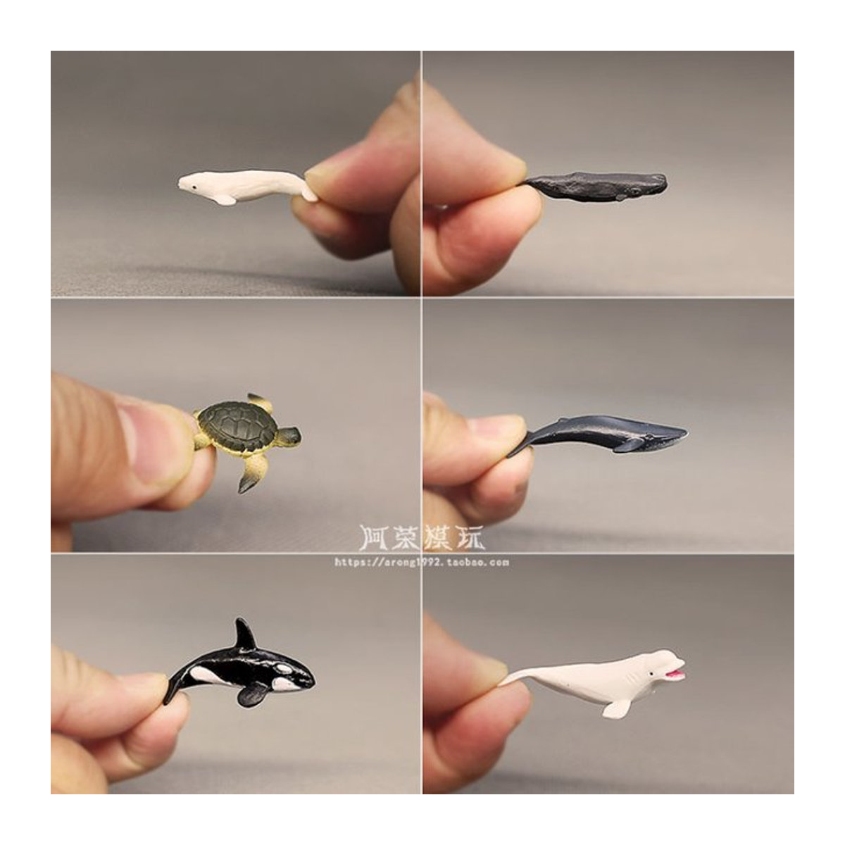 FanMoEpoch Miniatur Ozean Tier Figuren Set aus Kunststoff, mehrfarbig, Aquarium Zubehör Dekoration für Beluga, Killerwal und Meeresschildkröte - Bild 1