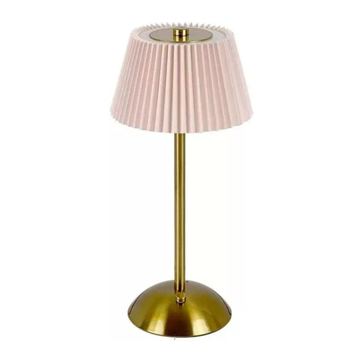 Fantastic House LED-Tischlampe aus Metall und Stoff in Rosa, kabellos, dimmbar und wiederaufladbar mit warmweißem Licht - Bild 1