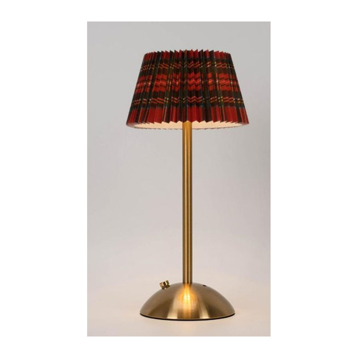 Fantastic House LED-Tischlampe aus Metall und Stoff in Rot, kabellos, dimmbar und warmweiß - Bild 1
