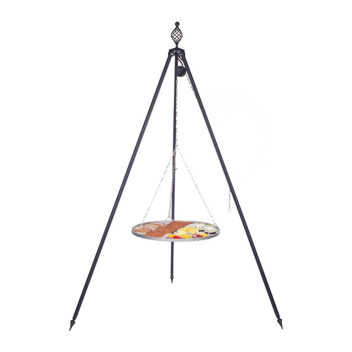 Farmcook Dreibein Schwenkgrill Oskar aus Edelstahl und Stahl in Schwarz mit Ø 70 cm für Holzkohle - Bild 1