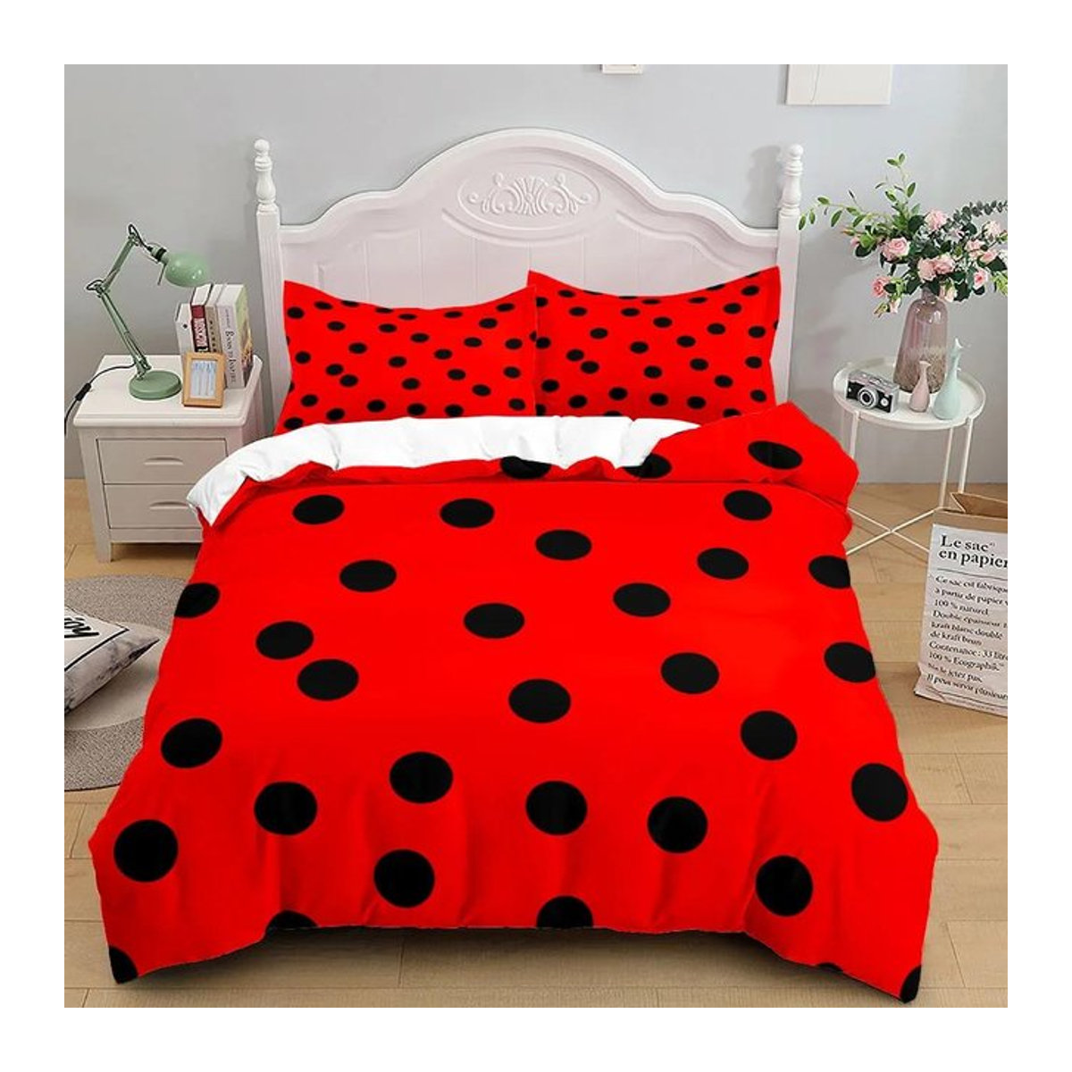 Fashion Stars Bettwäsche-Set mit Marienkäfer- und Insektenmotiv, 3-teilig, B/H: 135 x 200 cm - Bild 1