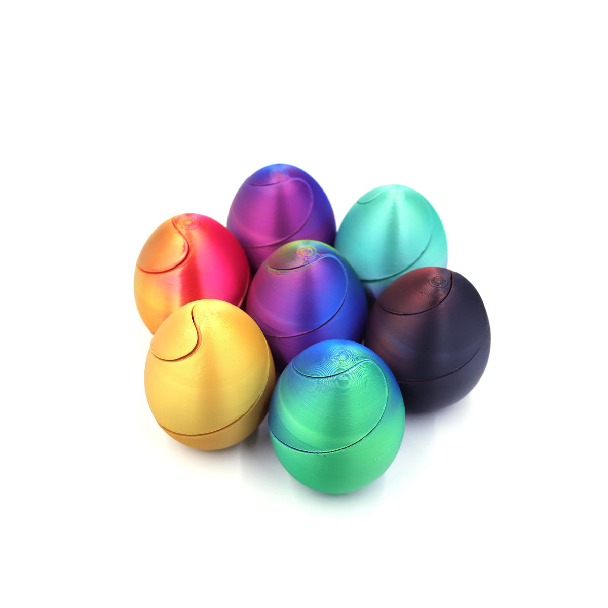 Fashnics 3D-Druck Spiral-Eier Unmögliches Shuttle Spielzeug als Tischdekoration und Fidget Toy in Multicolor - Bild 1