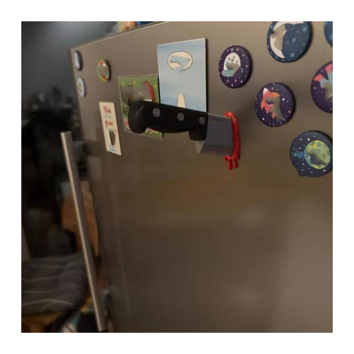 Fashnics 3D-Illusion Kühlschrankmagnet Axt-Messer Magnetische Dekoration für Küche und Büro - Bild 1