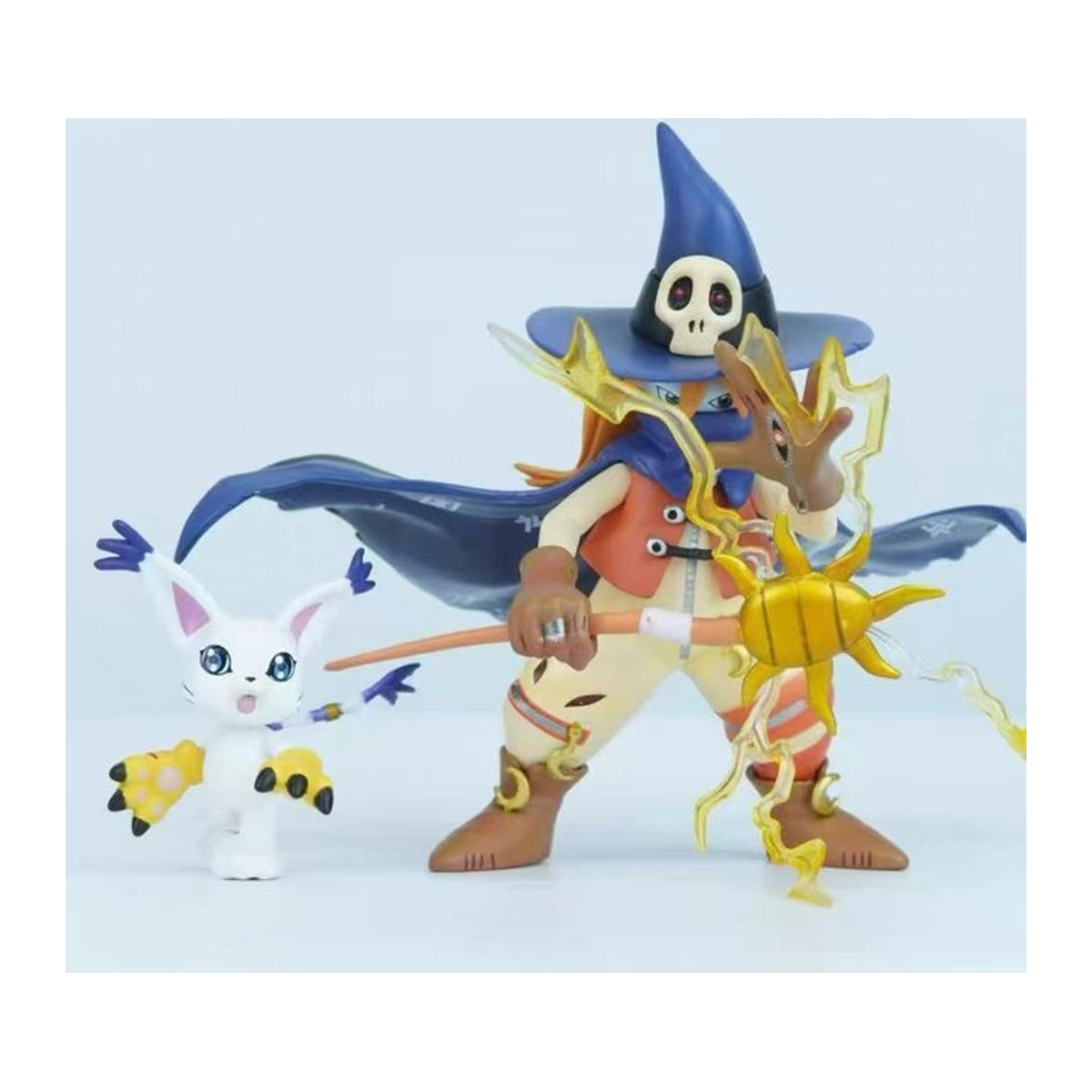 Fashnics Anime Digimon Adventure Actionfigur Wizarmon und Tailmon aus PVC in Multicolor, Schreibtischverzierung und Sammlermodell, Höhe: 3,5-11,5 cm - Bild 1
