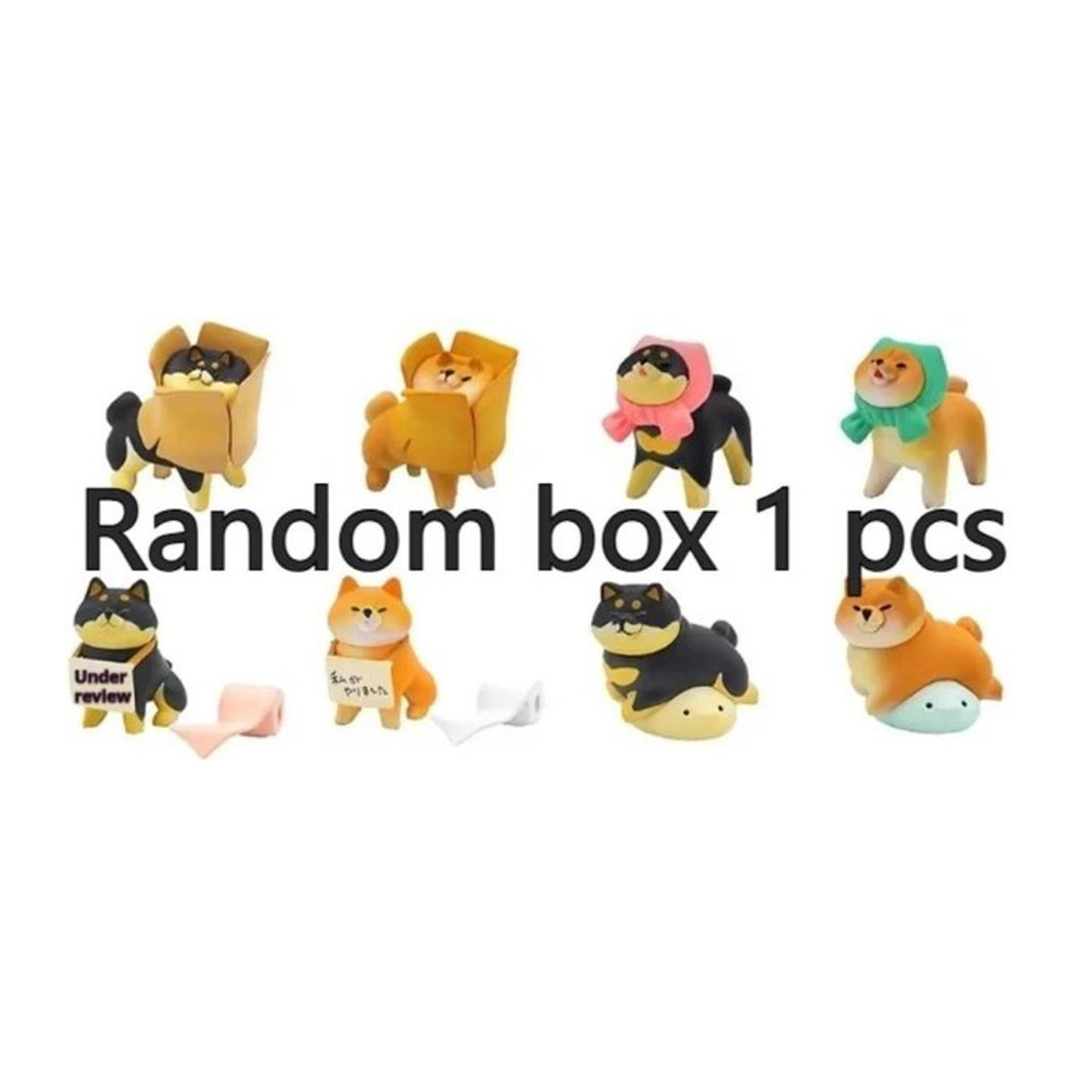 Fashnics Blind Box Tierfigur Hund Brennholz Corgi Bomei Tischdekoration Multicolor - Bild 1