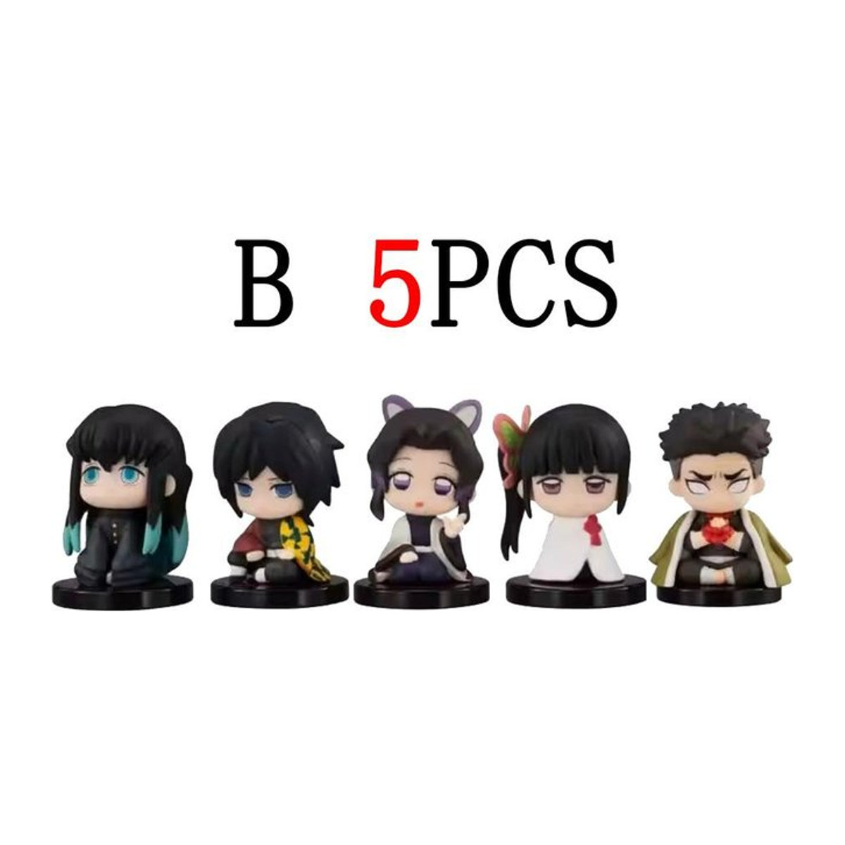 Fashnics Demon Slayer Anime-Figuren Set mit 15 Stück, Nezuko, Tanjirou und Hashira Modelle, Multicolor, Höhe: 4,5 cm - Bild 1
