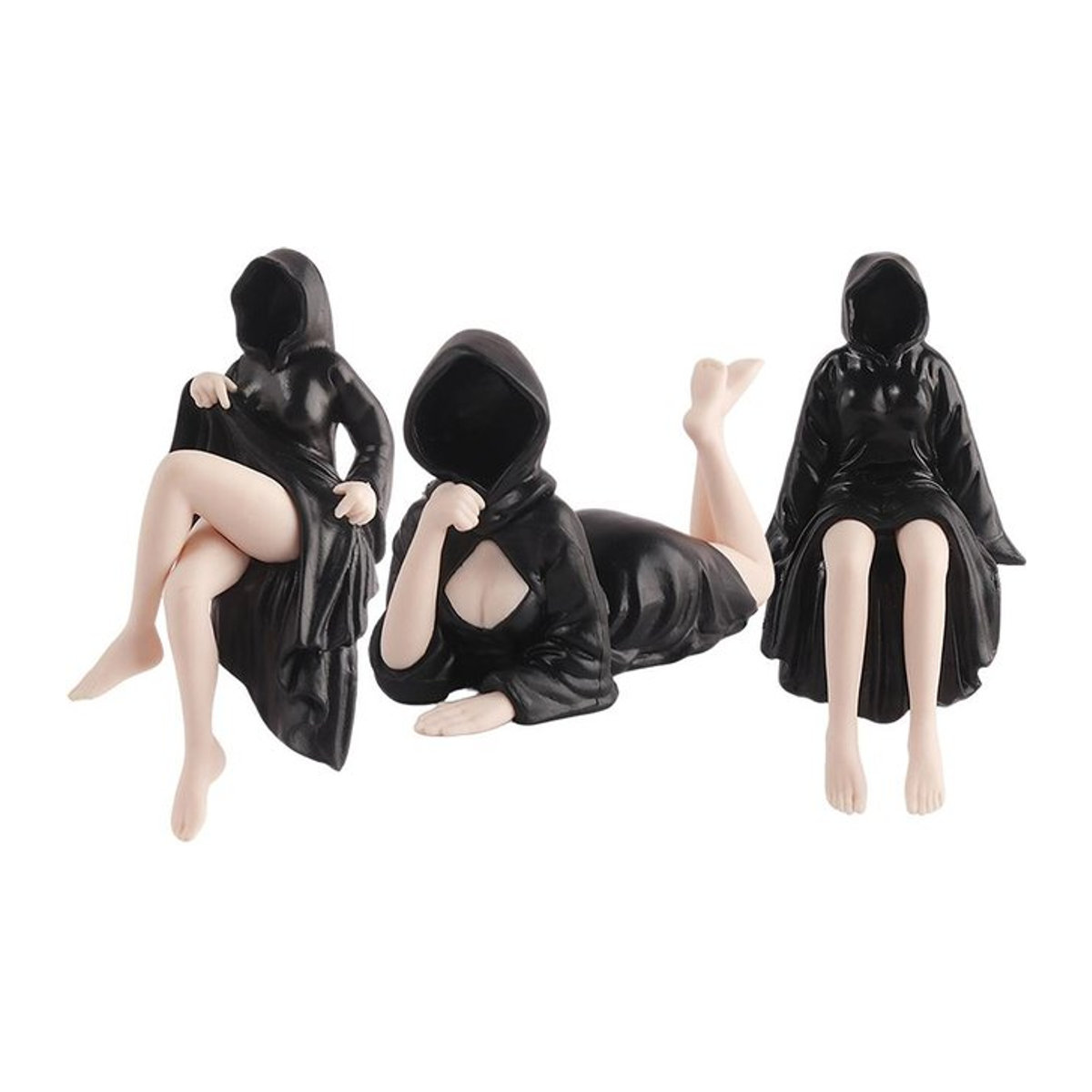 Fashnics Gotische Frauenfigur in Schwarzer Robe als Künstlerische Dekoration, Höhe: 12,0 cm - Bild 1