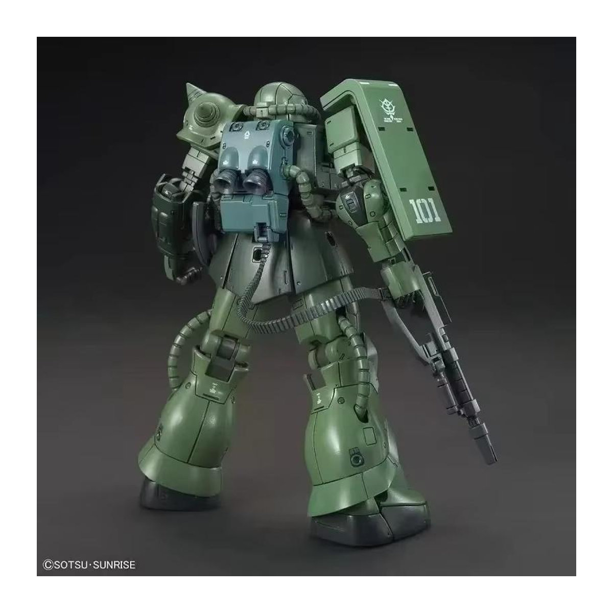 Fashnics GTO Zaku Serienmodell Char's Mobile Suit Mech Bausatz in Grün aus Kunststoff - Bild 1