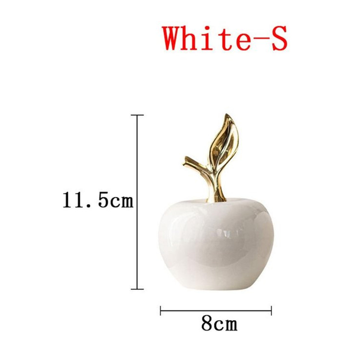 Fashnics Keramik Obst Ornament im klassischen europäischen Stil für Weihnachtsdekoration in Weiß und Schwarz - Bild 1