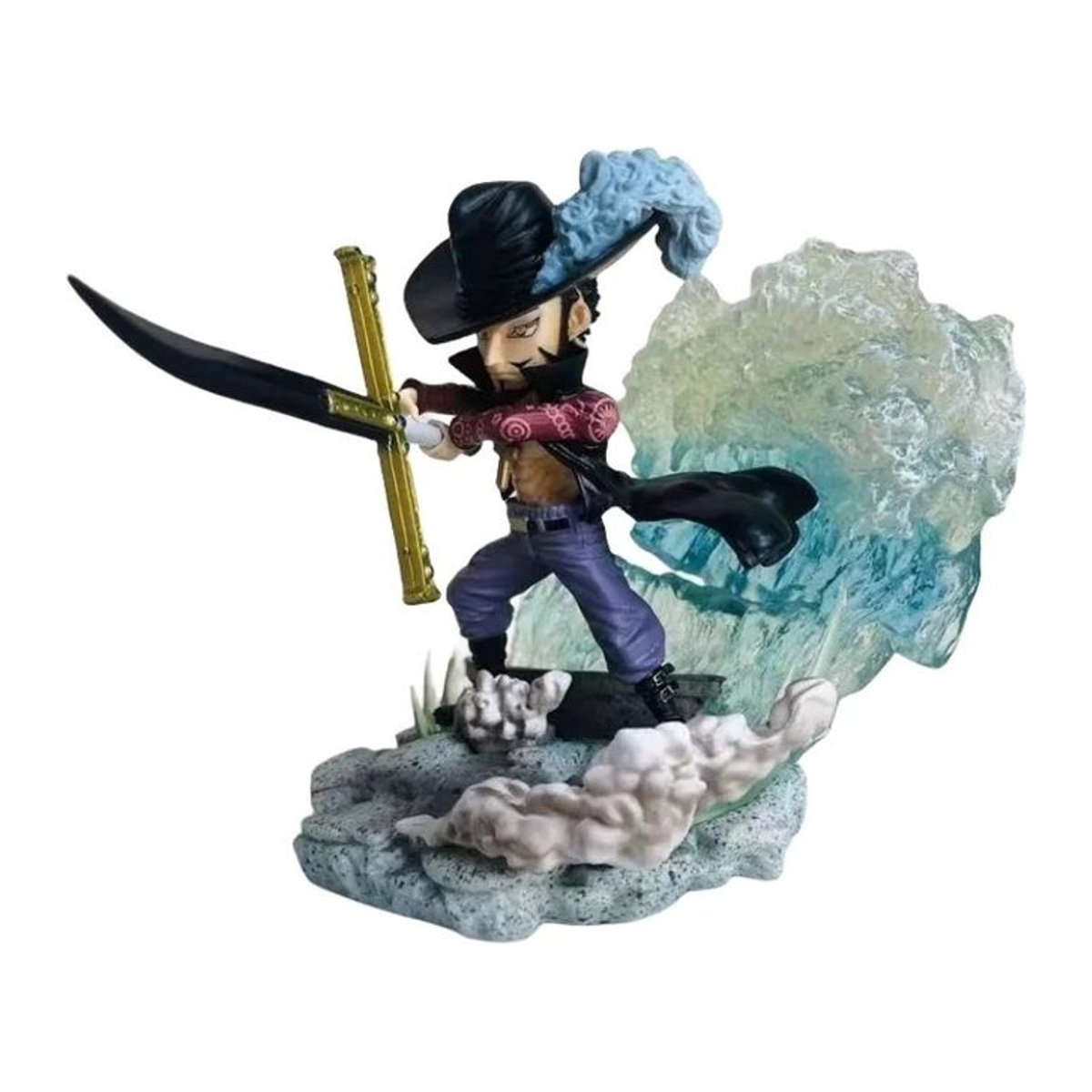 Fashnics One Piece Anime Figur Dracule Mihawk Actionfigur aus PVC, Höhe: 10 cm - Bild 1