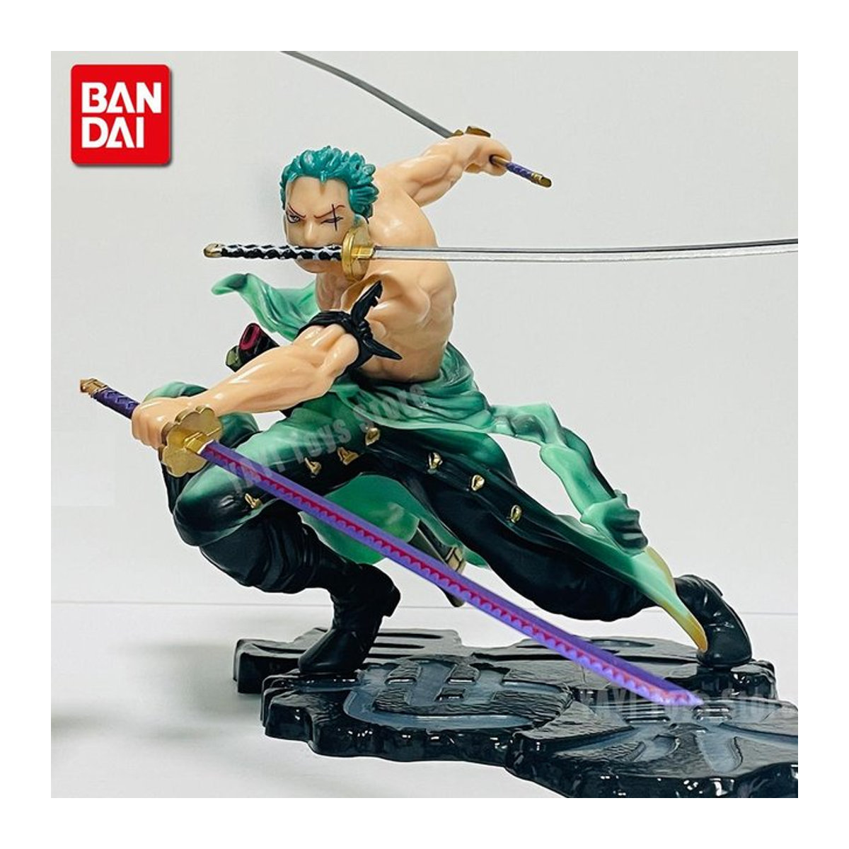 Fashnics One Piece Anime Figur Roronoa Zoro Drei-Klingen Sa-maximum Statue, Multicolor, Höhe: 10 cm - Bild 1