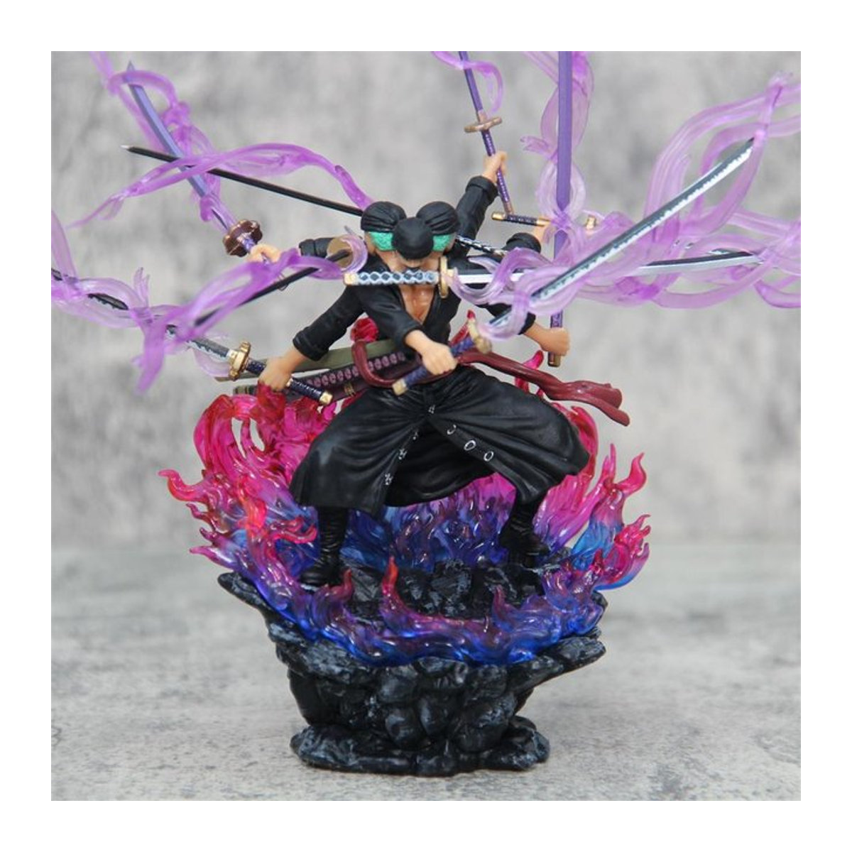 Fashnics One Piece Roronoa Zoro Asura Actionfigur aus PVC, Höhe: 14 cm, Multicolor - Bild 1
