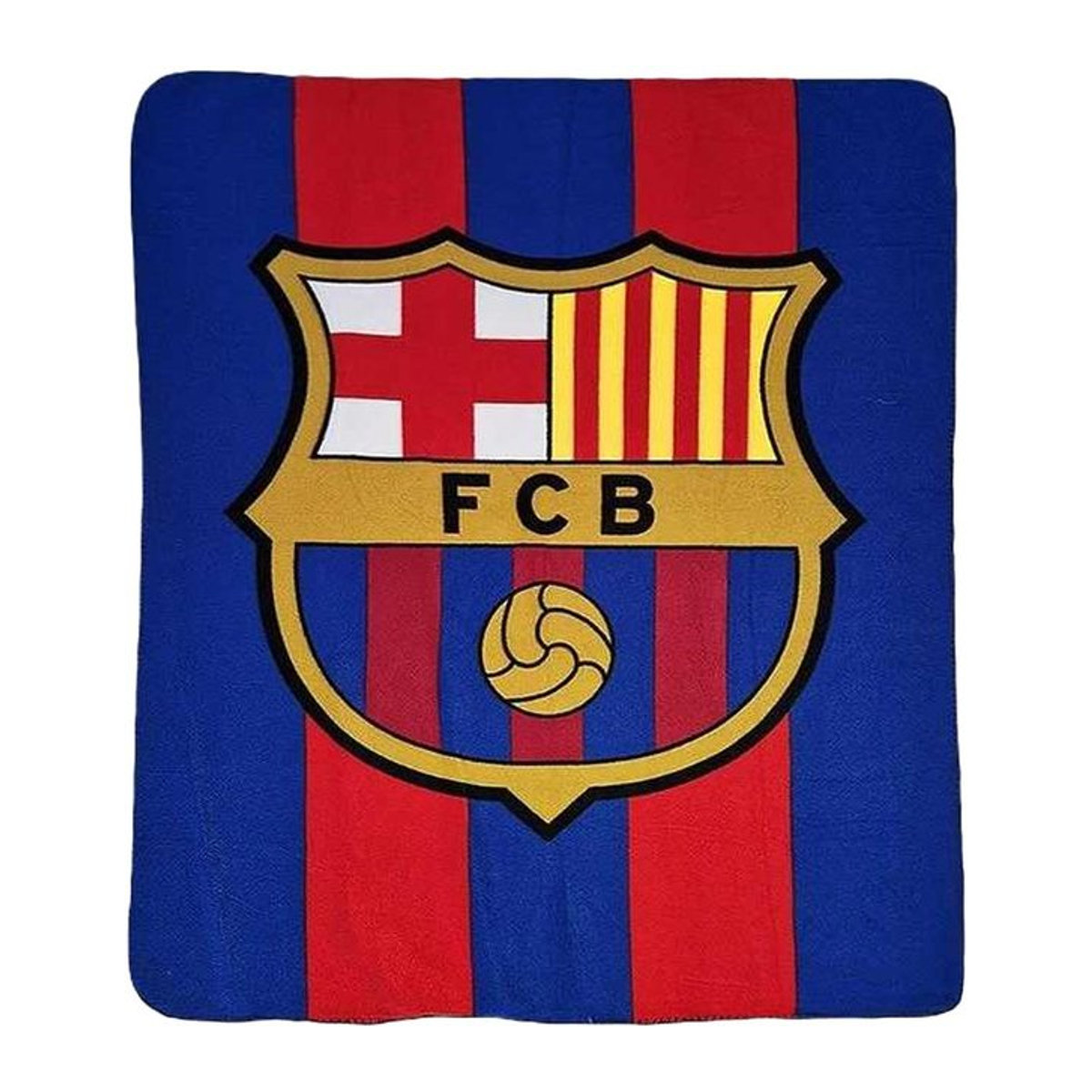 FC Barcelona Fleecedecke mit Streifenmuster - Bild 1