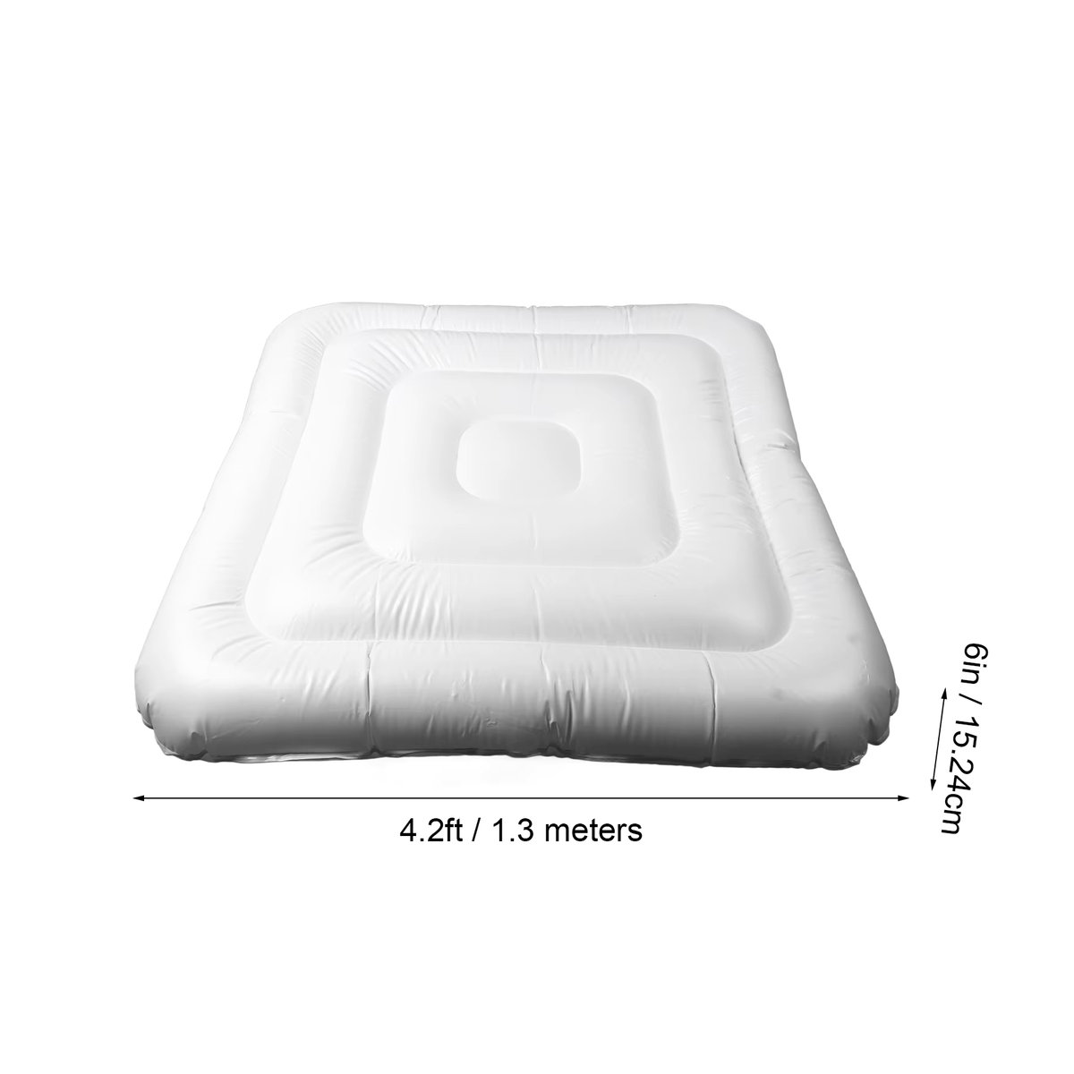 Fdit Aufblasbare Whirlpoolabdeckung aus PVC, Regensichere Energiespardeckel für Pool, Durchmesser: 128 cm - Bild 4