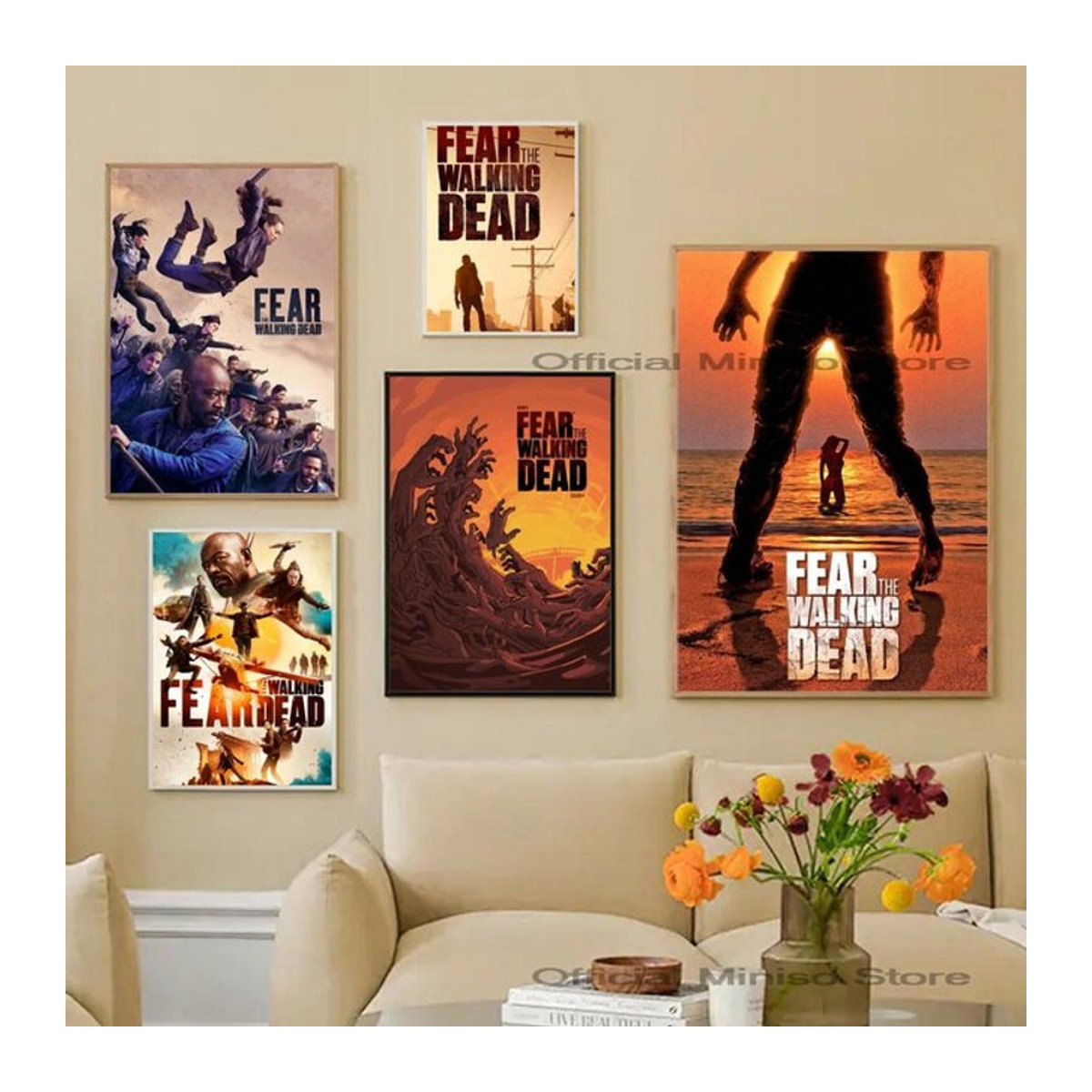 Fear The Walking Dead Anime Poster Selbstklebender Wasserdichter Wandaufkleber aus Papier für dein Zuhause in Mehrfarbig - Bild 1