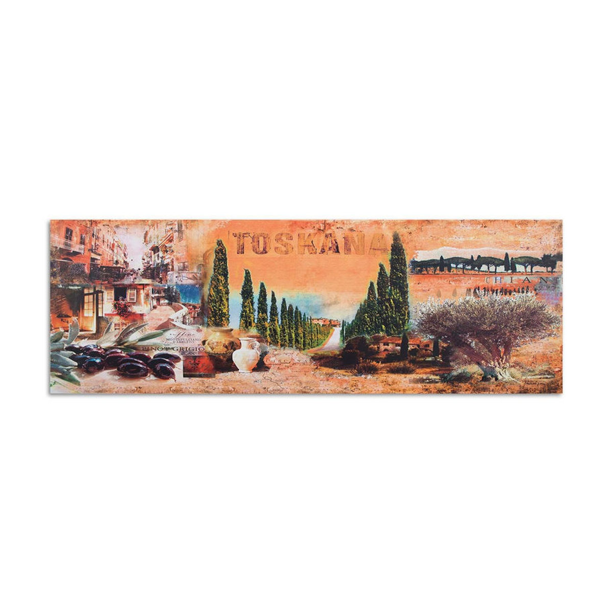 Feeby Leinwand Landschaft Toskana mehrfarbig B: 90 cm, H: 30 cm - Bild 2