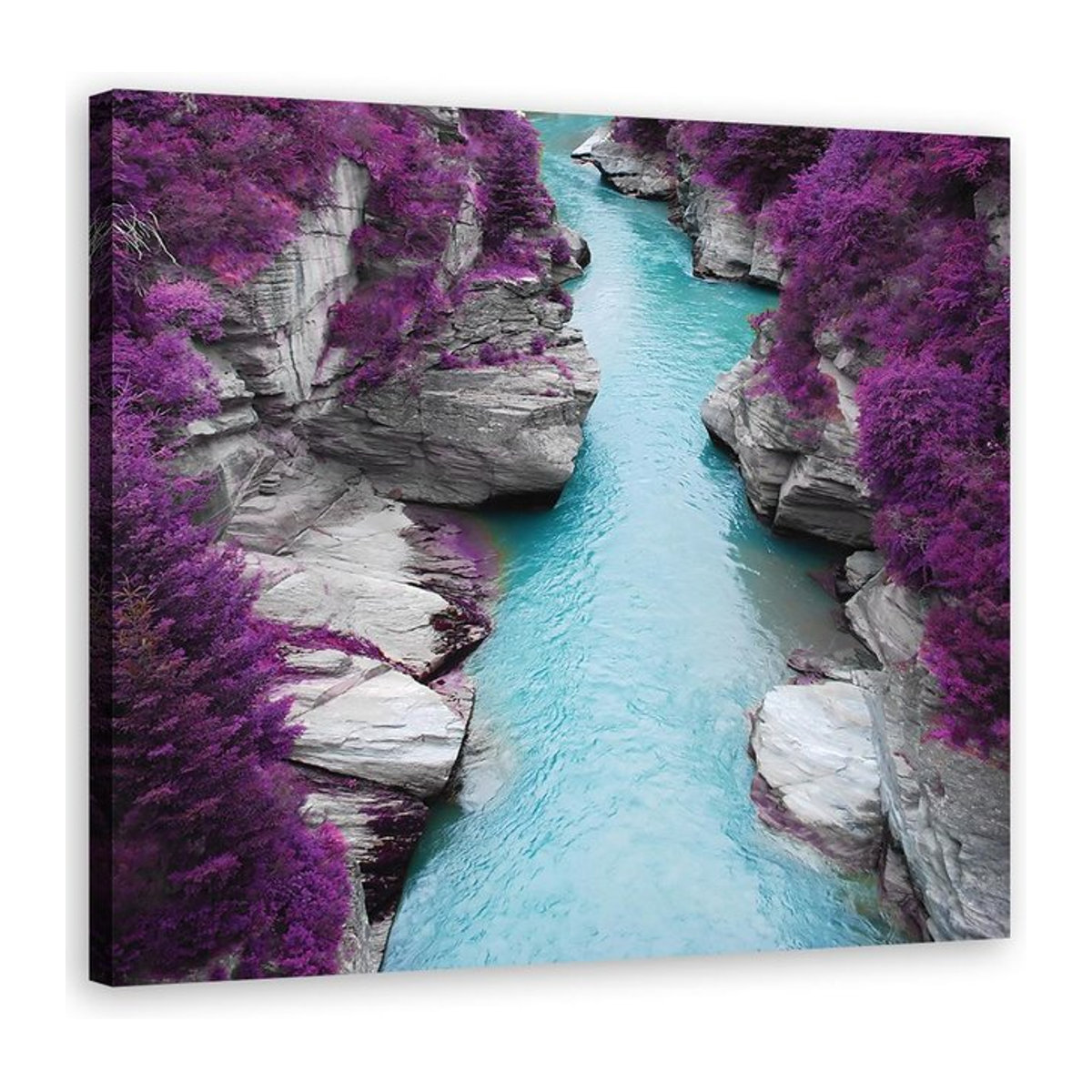 Feeby Leinwanddruck Berglandschaft in Lila, B/H: 30 x 30 cm - Bild 1
