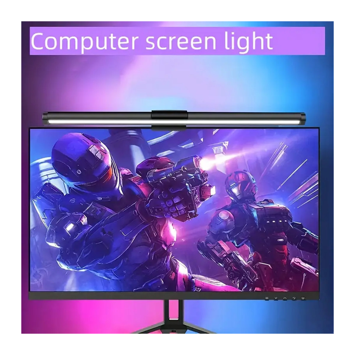 FEICAN RGB Monitor Lichtleiste Modern – 40 cm LED Bildschirm Hängeleuchte für Gaming und Arbeit, stufenlos dimmbar - Bild 1