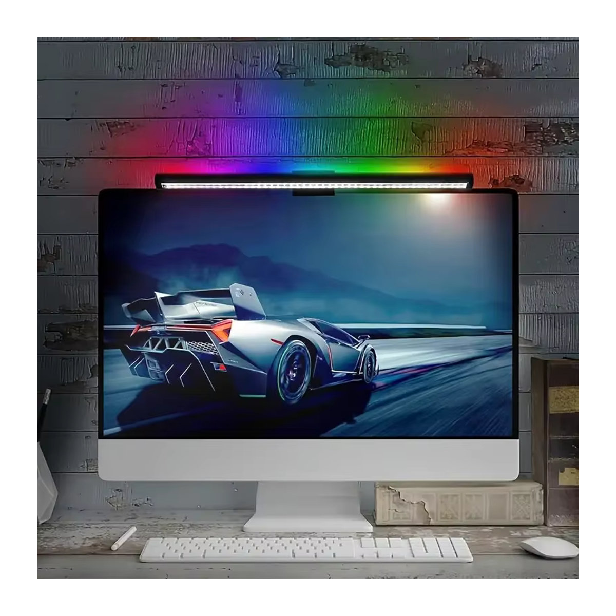 FEICAN RGB Monitor Lichtleiste Modern – 40 cm LED Bildschirm Hängeleuchte für Gaming und Arbeit, stufenlos dimmbar - Bild 3