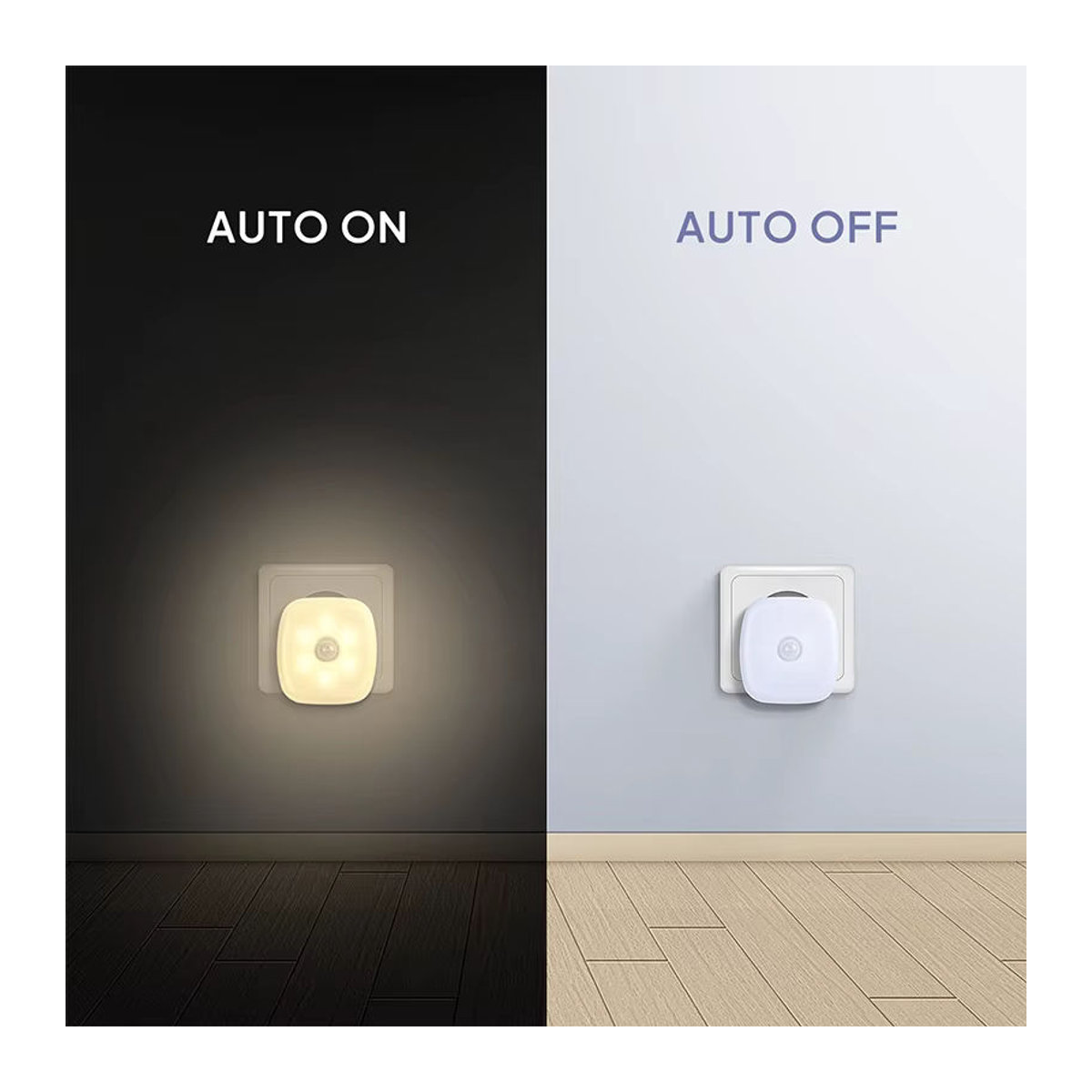 Feimefeiyou Drahtlose LED Nachtlicht mit Bewegungssensor, Weiß, Minimalistisches Design für Schlafzimmer und Flur - Bild 2