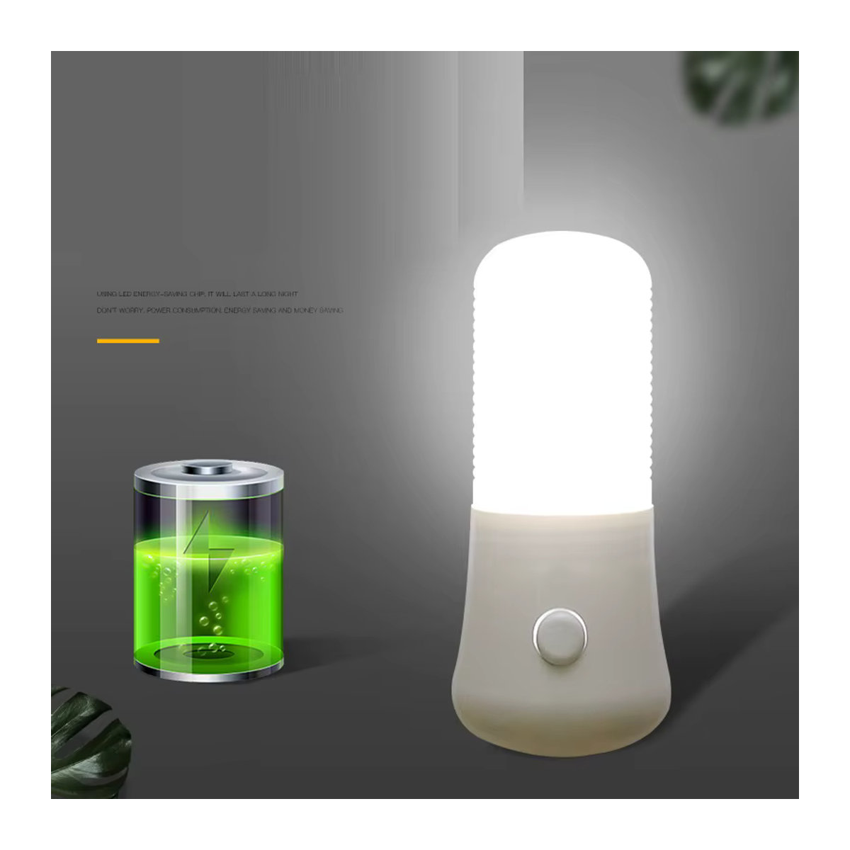 Feimefeiyou LED Nachtlicht mit Push-Button Schalter in Weiß für Schlafzimmer und Kinderzimmer - Bild 3