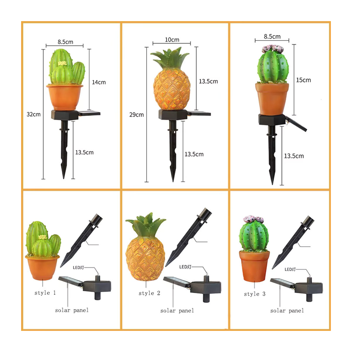 Feimefeiyou LED Solar Wegeleuchte Grün Wasserdichte Solar Lampe für Garten und Terrasse - Bild 4
