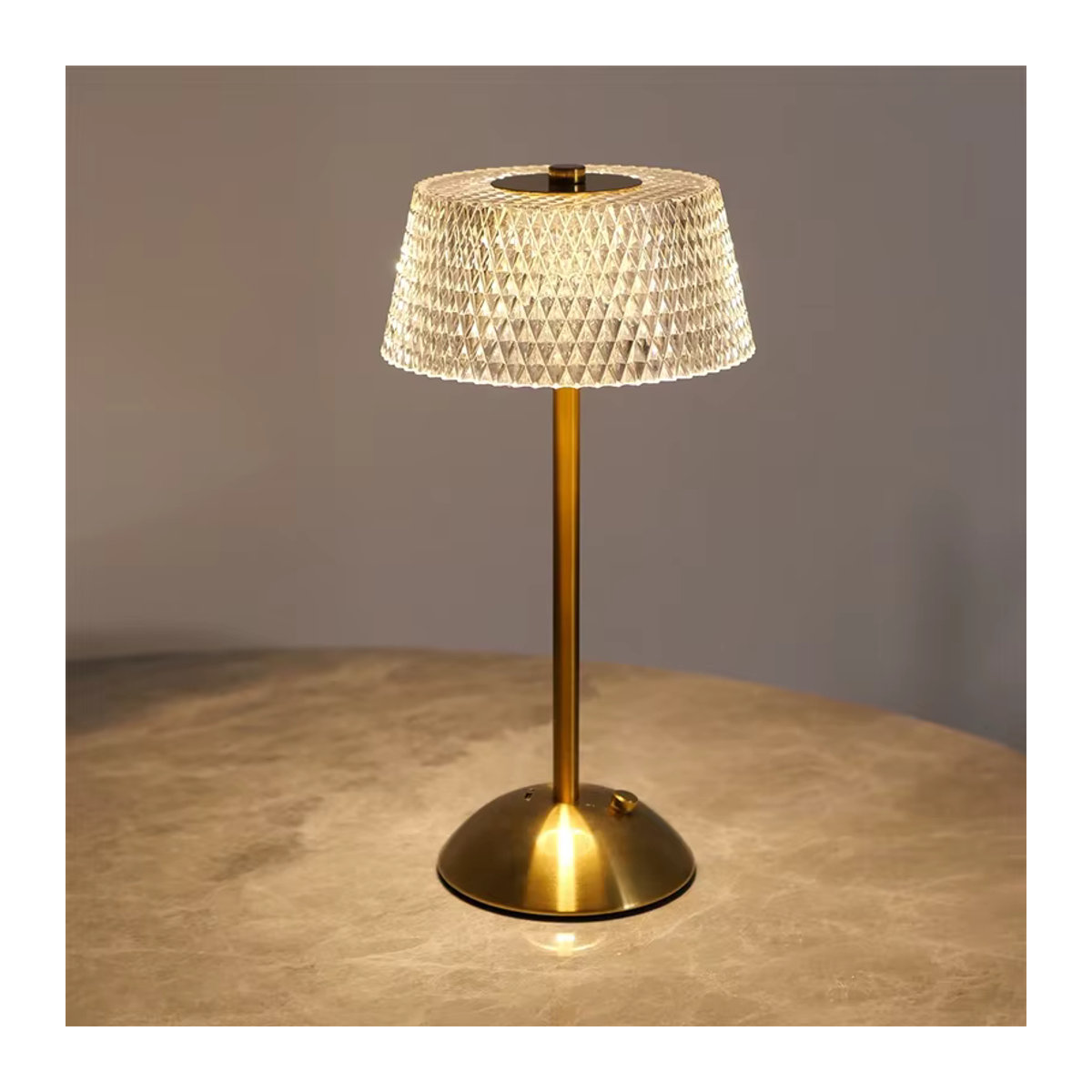 Feimefeiyou Moderne LED Tischlampe aus Glas mit Touch-Funktion als wiederaufladbares Nachtlicht für Schlafzimmer und Arbeitszimmer - Bild 3