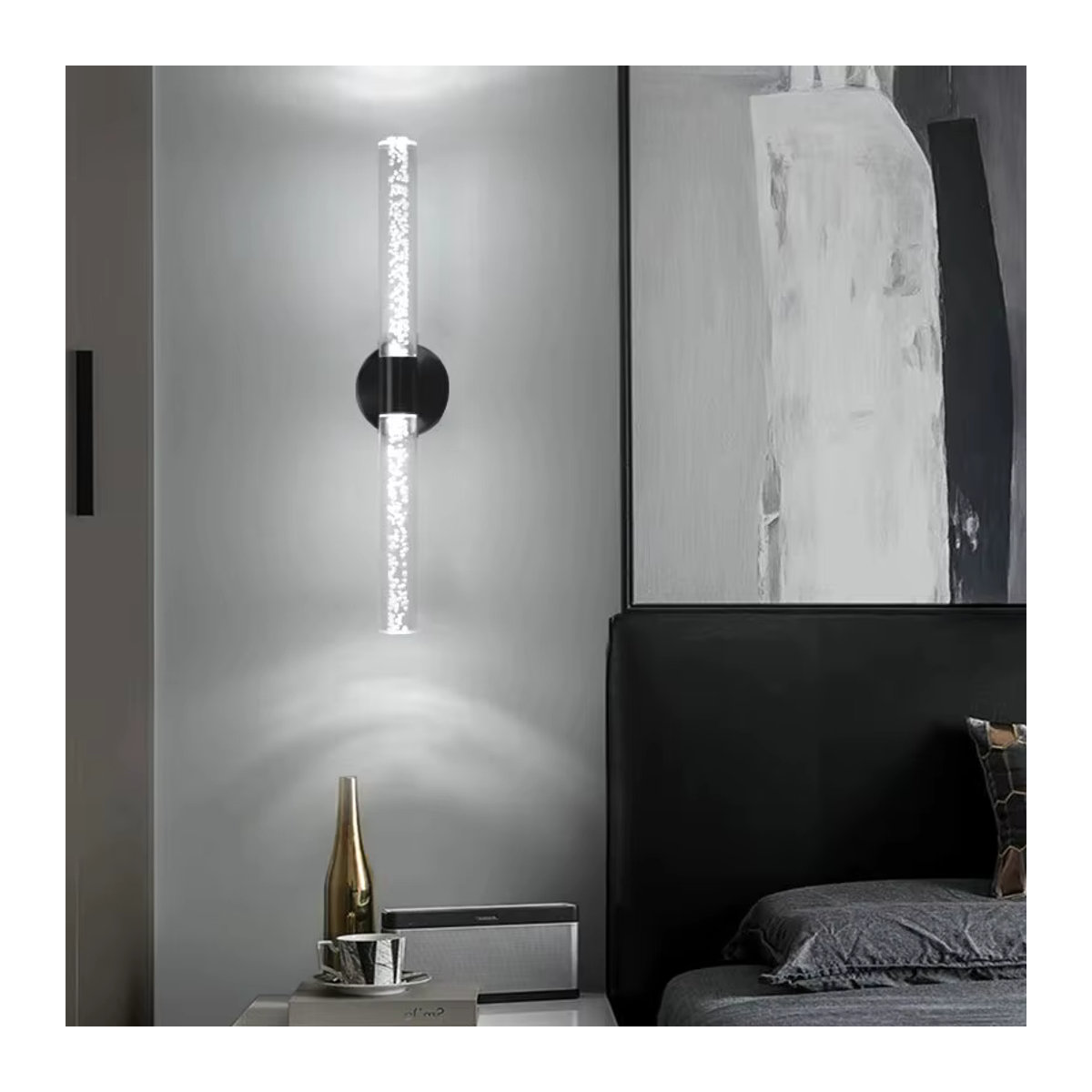 Feimefeiyou Moderne LED Wandleuchte in Schwarz für Wohnzimmer und Schlafzimmer - Bild 1