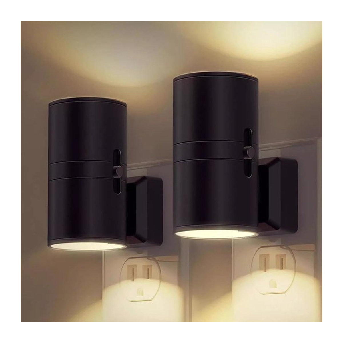 Feimefeiyou Moderne Zylindrische LED-Wandleuchte Plug-In in Schwarz - Bild 1