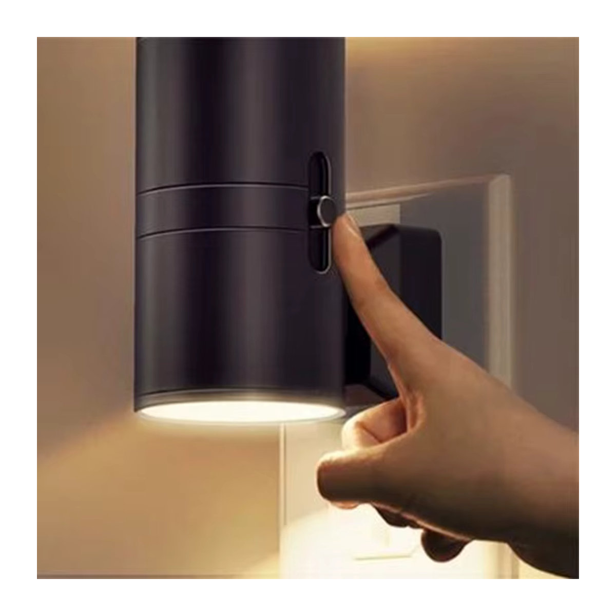 Feimefeiyou Moderne Zylindrische LED-Wandleuchte Plug-In in Schwarz - Bild 2
