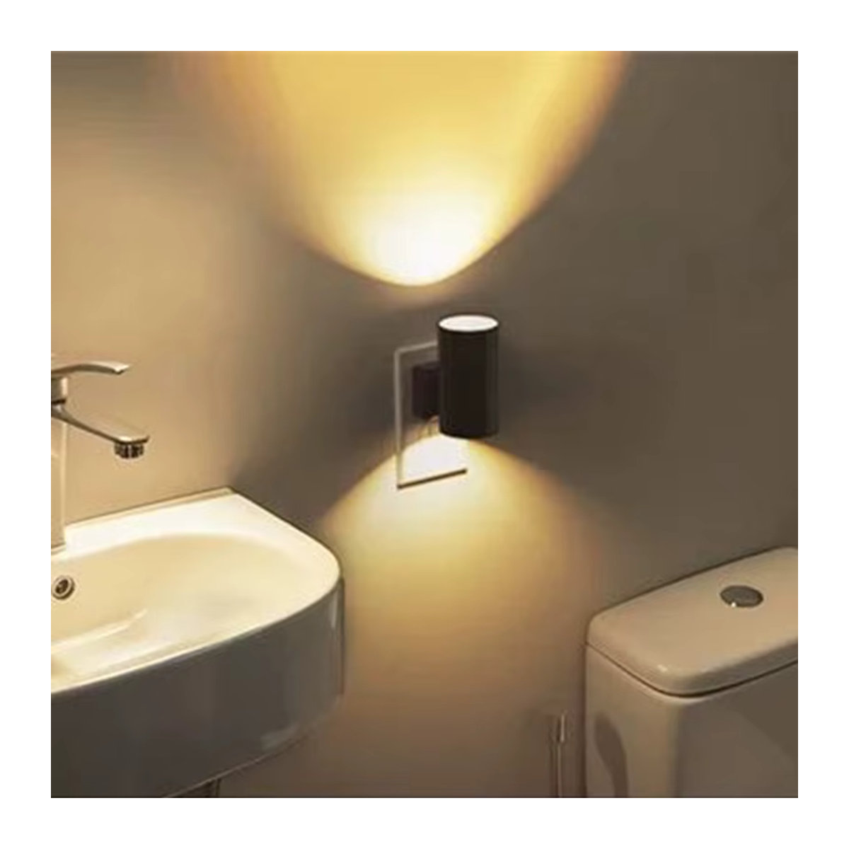 Feimefeiyou Moderne Zylindrische LED-Wandleuchte Plug-In in Schwarz - Bild 4