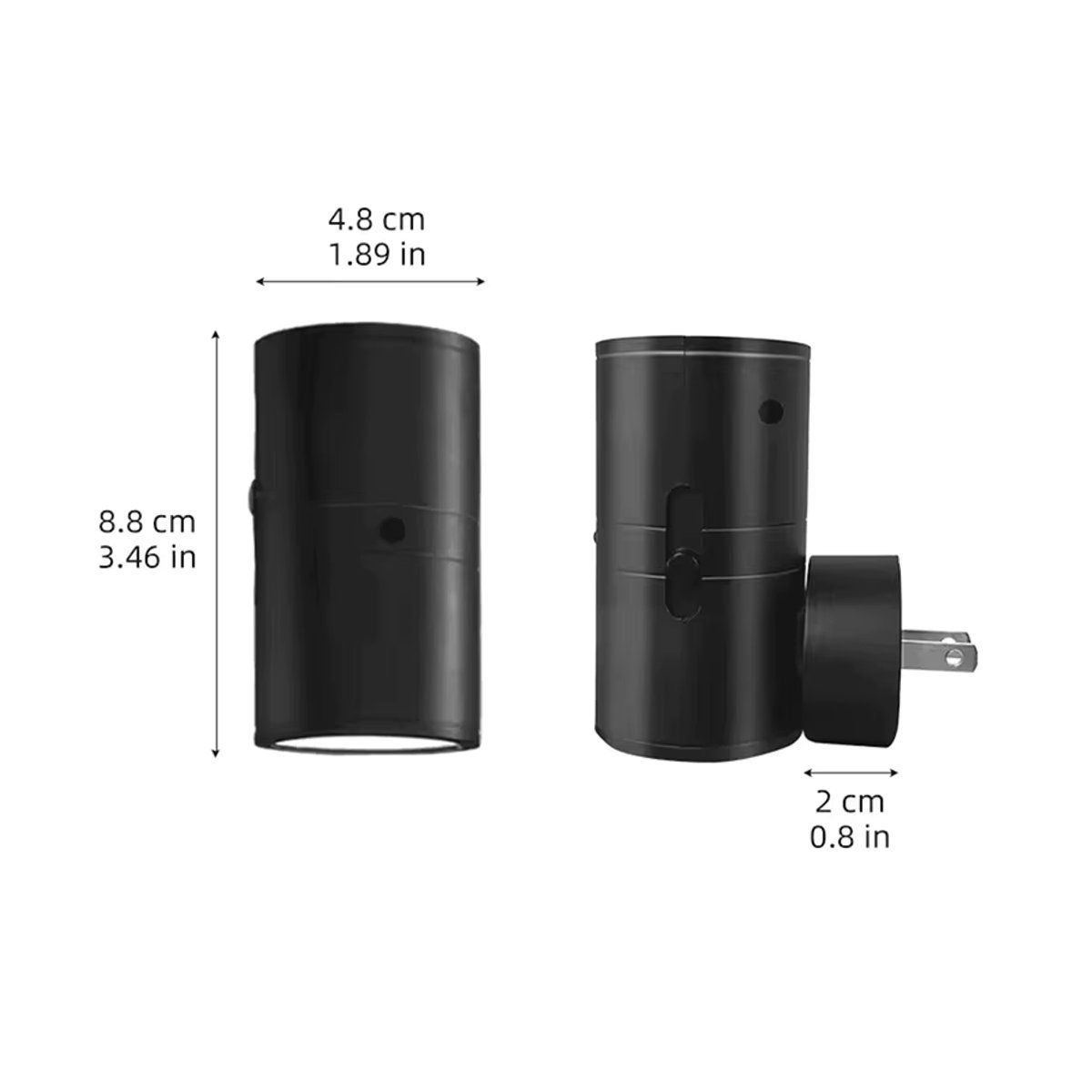 Feimefeiyou Moderne Zylindrische LED-Wandleuchte Plug-In in Schwarz - Bild 5