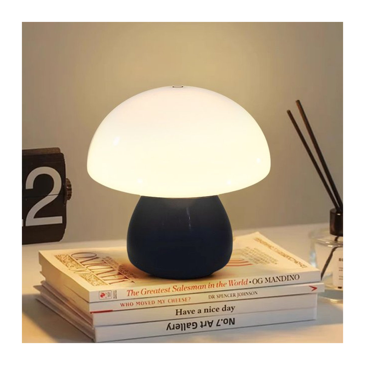 Feimefeiyou Pilz LED Tischlampe mit Touch-Funktion und Akku für Schreibtisch, Bar oder Schlafzimmer im nordischen Design - Bild 1