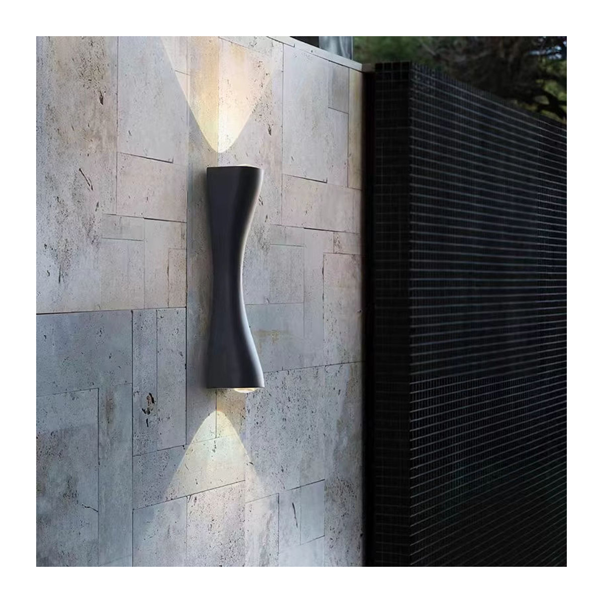 Feiyunlux Moderne Außenwandleuchte aus Aluminium in Schwarz mit IP65 Wasserschutz - Bild 2
