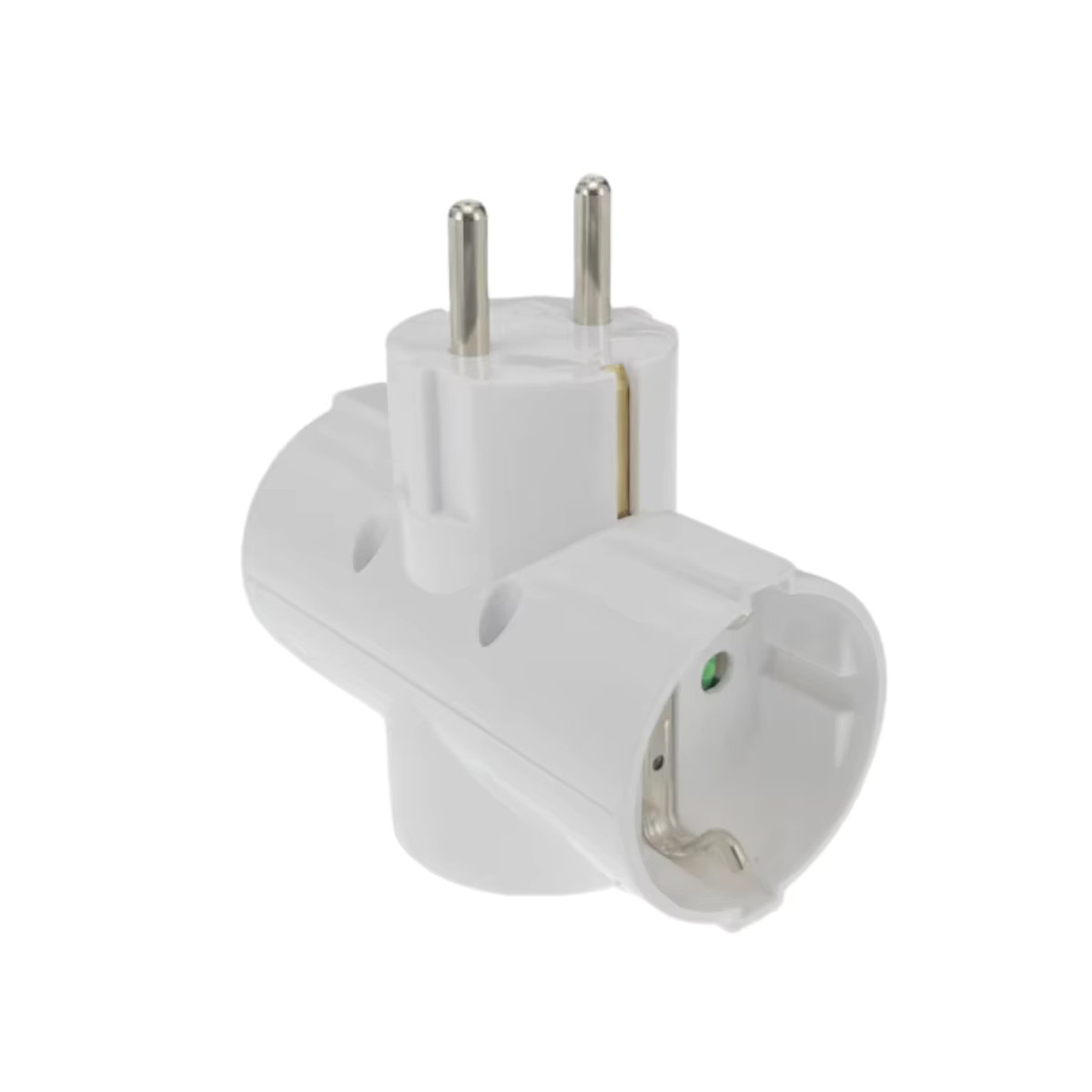Fengyidz 1 auf 3-Wege Europäischer Typ-Konvertierungsstecker in Weiß, EU-Standard Reisestecker für Netzteil, 16 A, AC 250 V - Bild 2