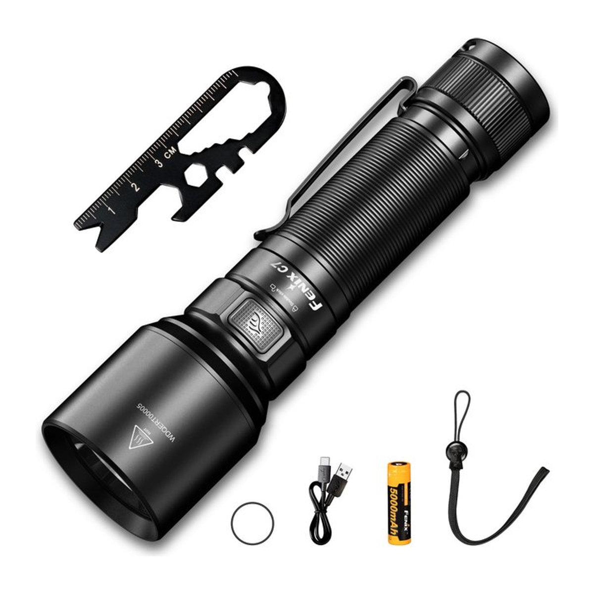 Fenix C7-R Taschenlampe LED 3000 USB IP68 wasserdicht und magnetisch schwarz - Bild 1