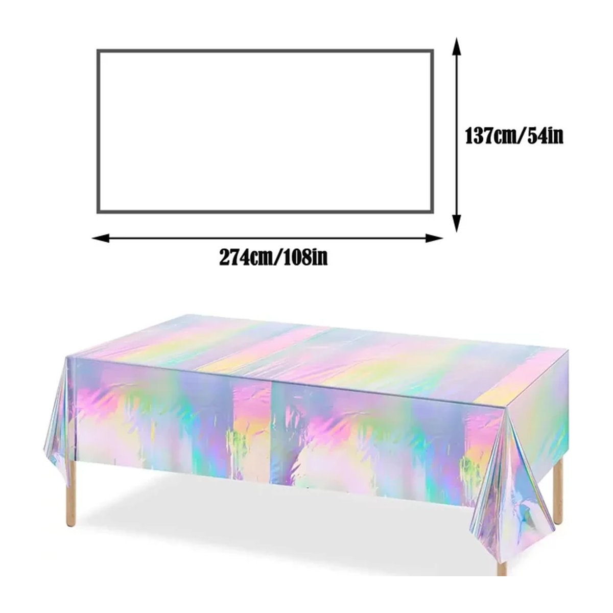 Festliche Tischdecke für Party und Geburtstag, B/B: 137 x 274 cm - Bild 1