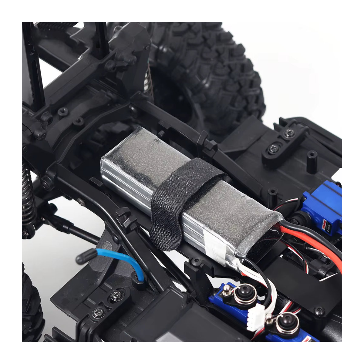 Fimonda Metall Batterie Montage Platte für TRX4 1/10 RC Crawler Auto, Schwarz, Rechteckig - Bild 4