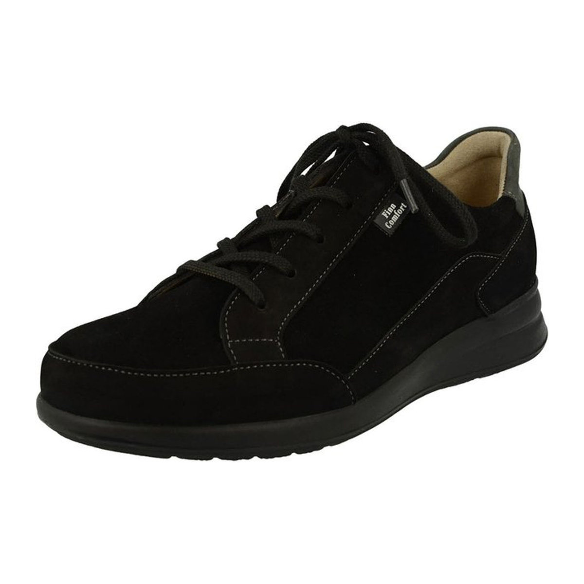 Finn Comfort Prato Hausschuhe aus Velours und Leder in Schwarz Gr. 40.5 - Bild 1