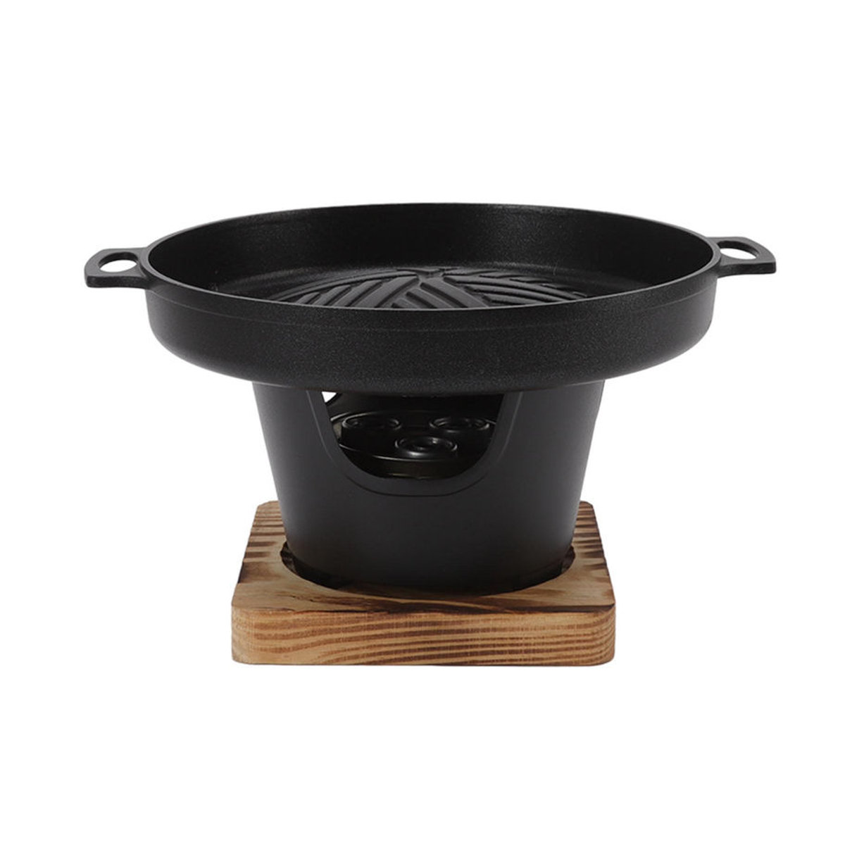 Fishine Mini BBQ Tischgrill Schwarz aus Aluminium und Gusseisen für Camping und Picknick - Bild 3