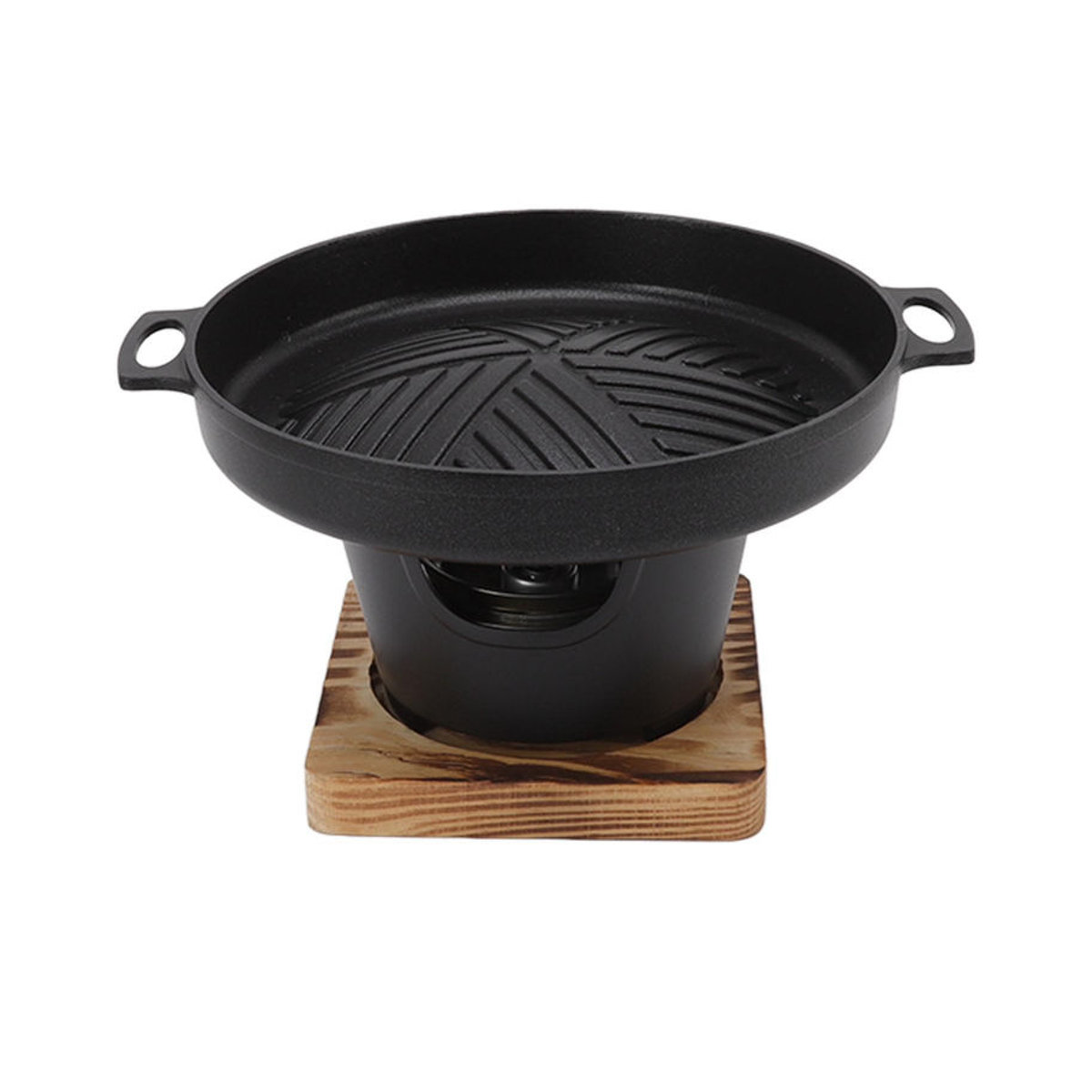Fishine Mini BBQ Tischgrill Schwarz aus Aluminium und Gusseisen für Camping und Picknick - Bild 4