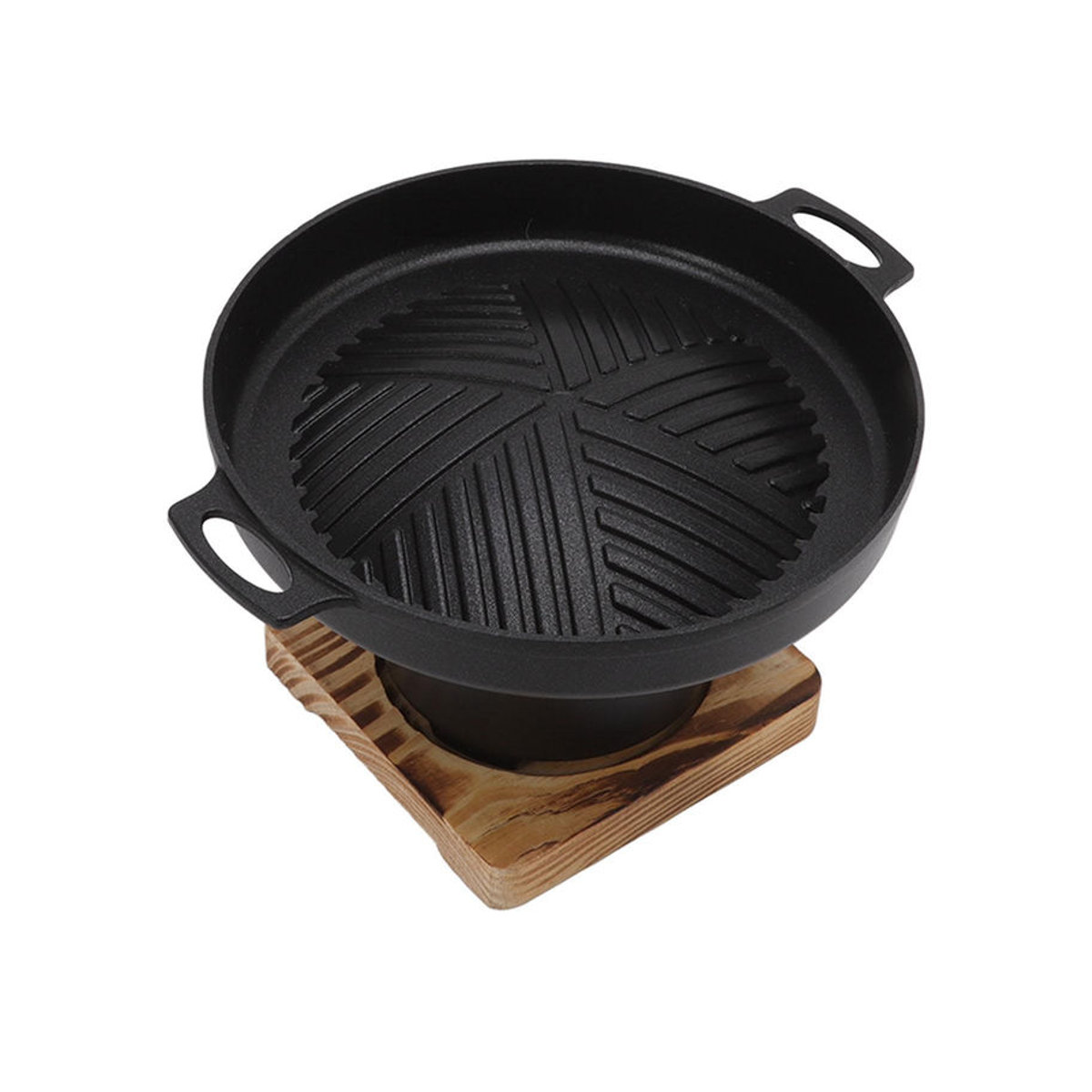 Fishine Mini BBQ Tischgrill Schwarz aus Aluminium und Gusseisen für Camping und Picknick - Bild 5