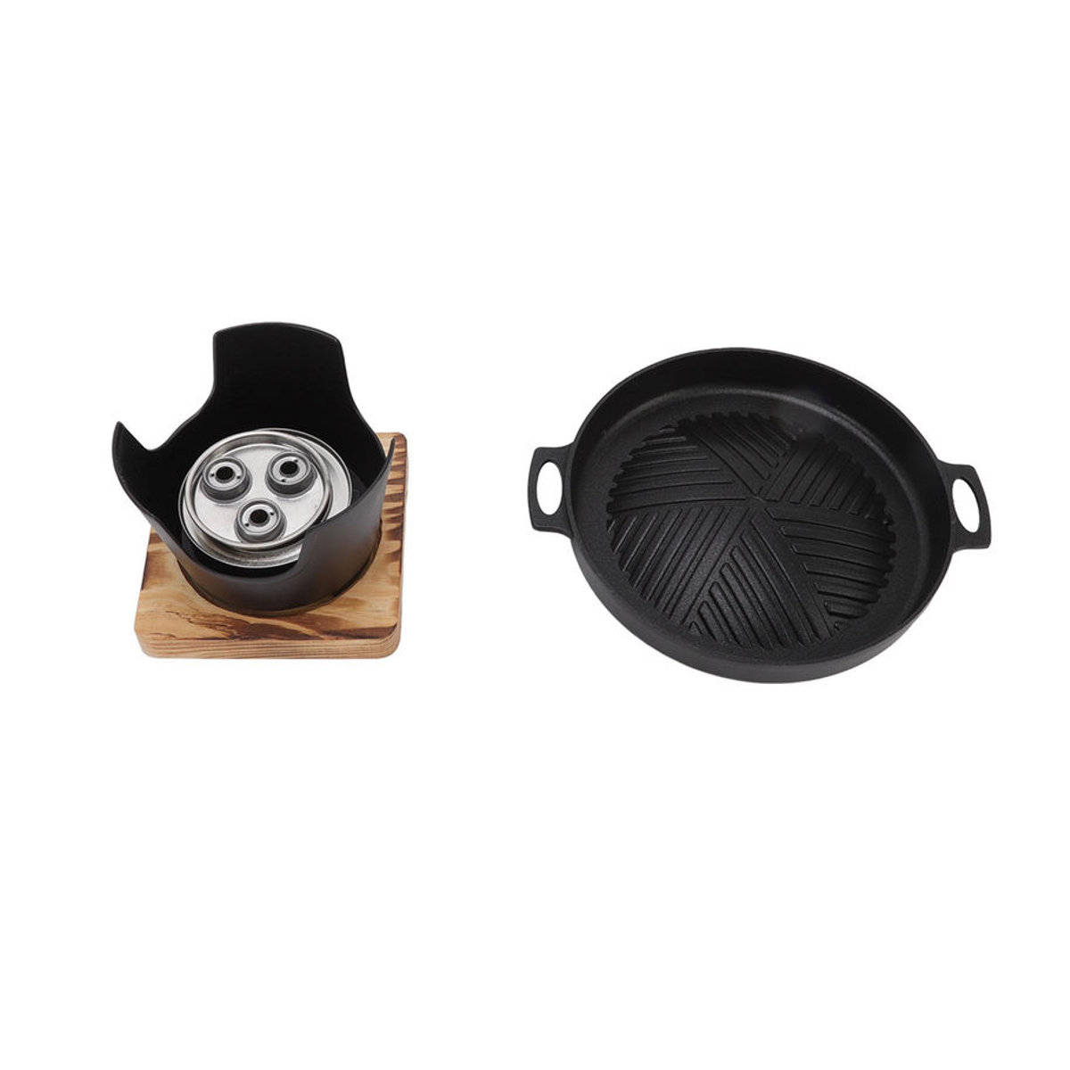 Fishine Mini BBQ Tischgrill Schwarz aus Aluminium und Gusseisen für Camping und Picknick - Bild 6