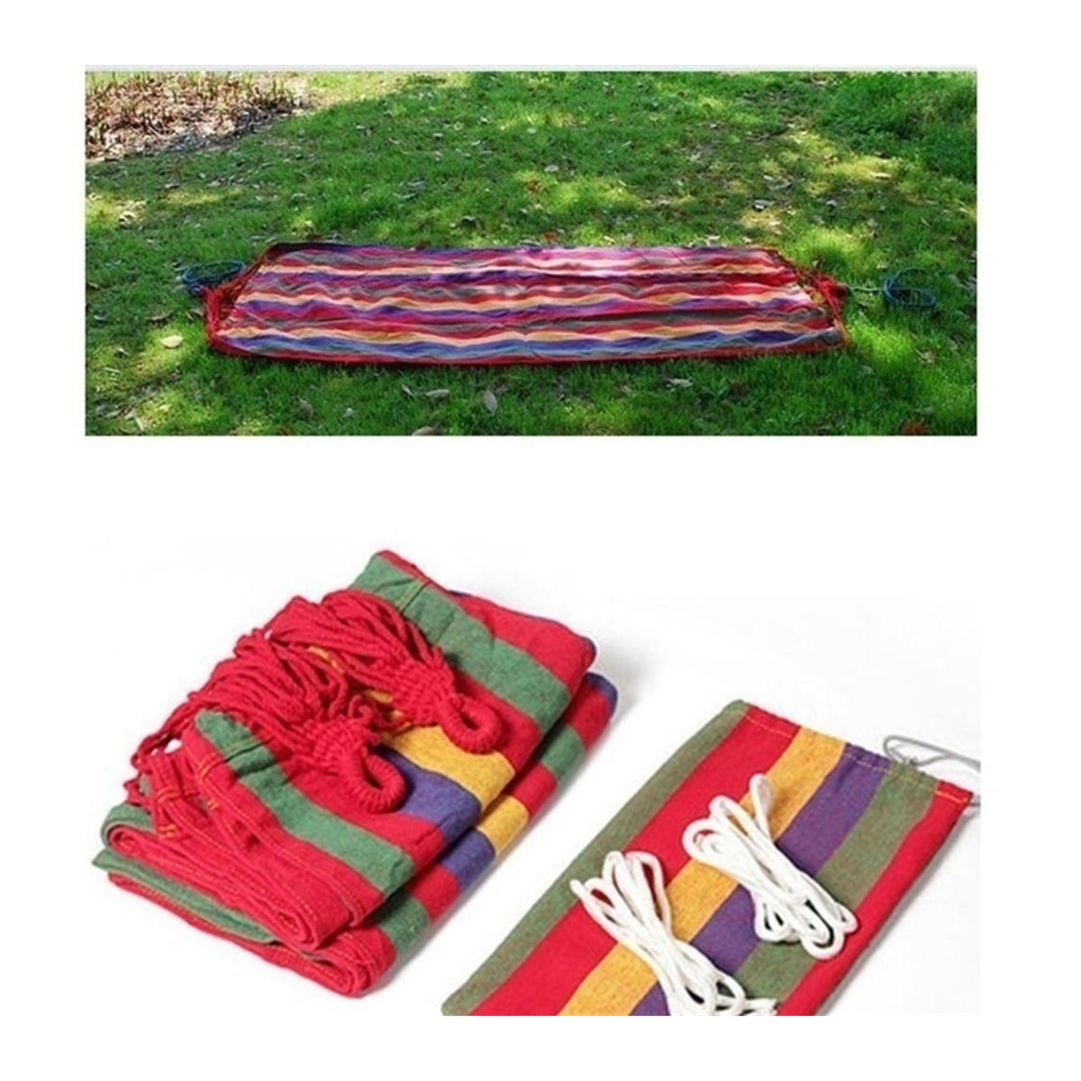 Fishine Tragbare Canvas Hängematte für Erwachsene zum Camping und Schlafen im Garten oder Außenbereich - Bild 3